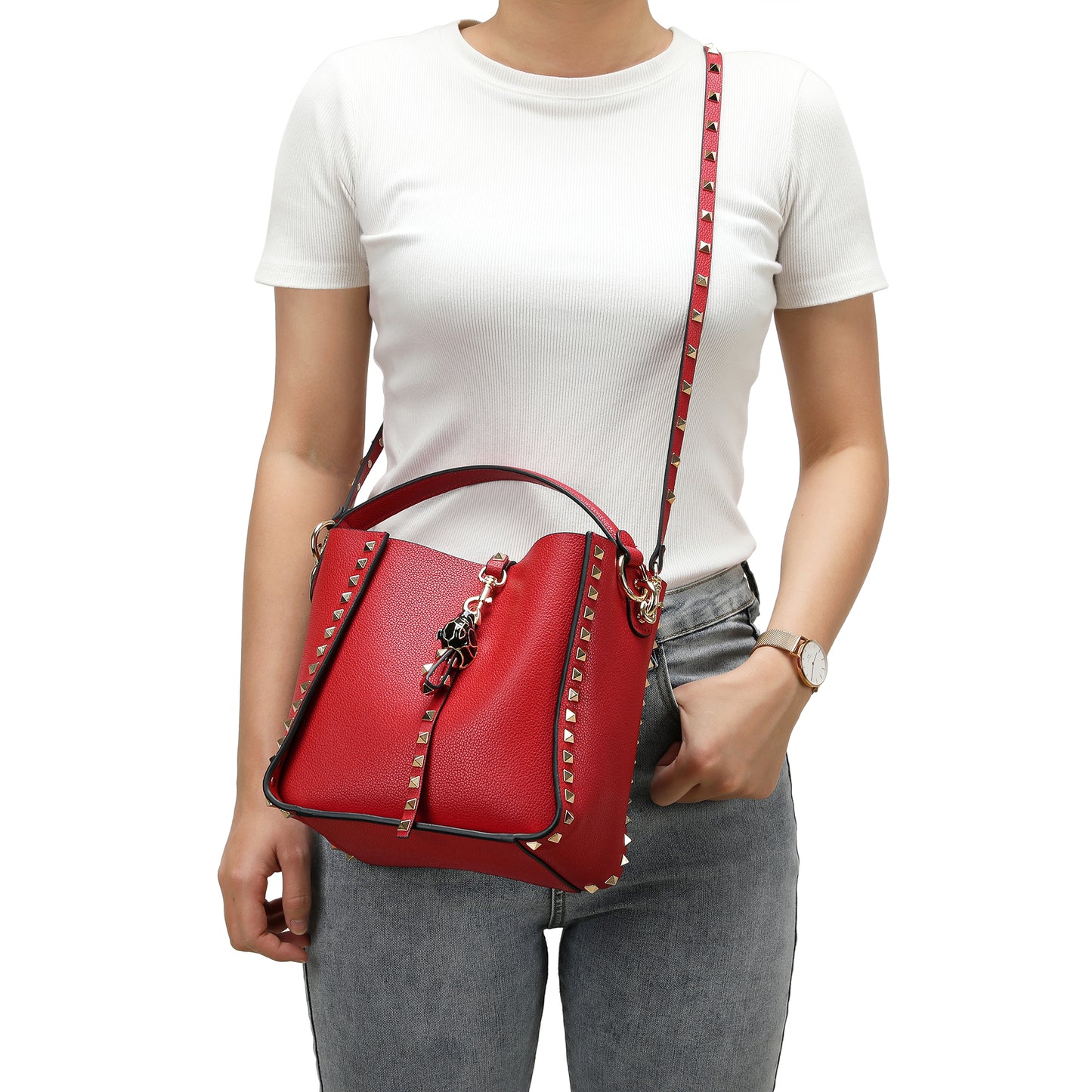 Full-Grain Leather Hobo/ Shoulder Bag