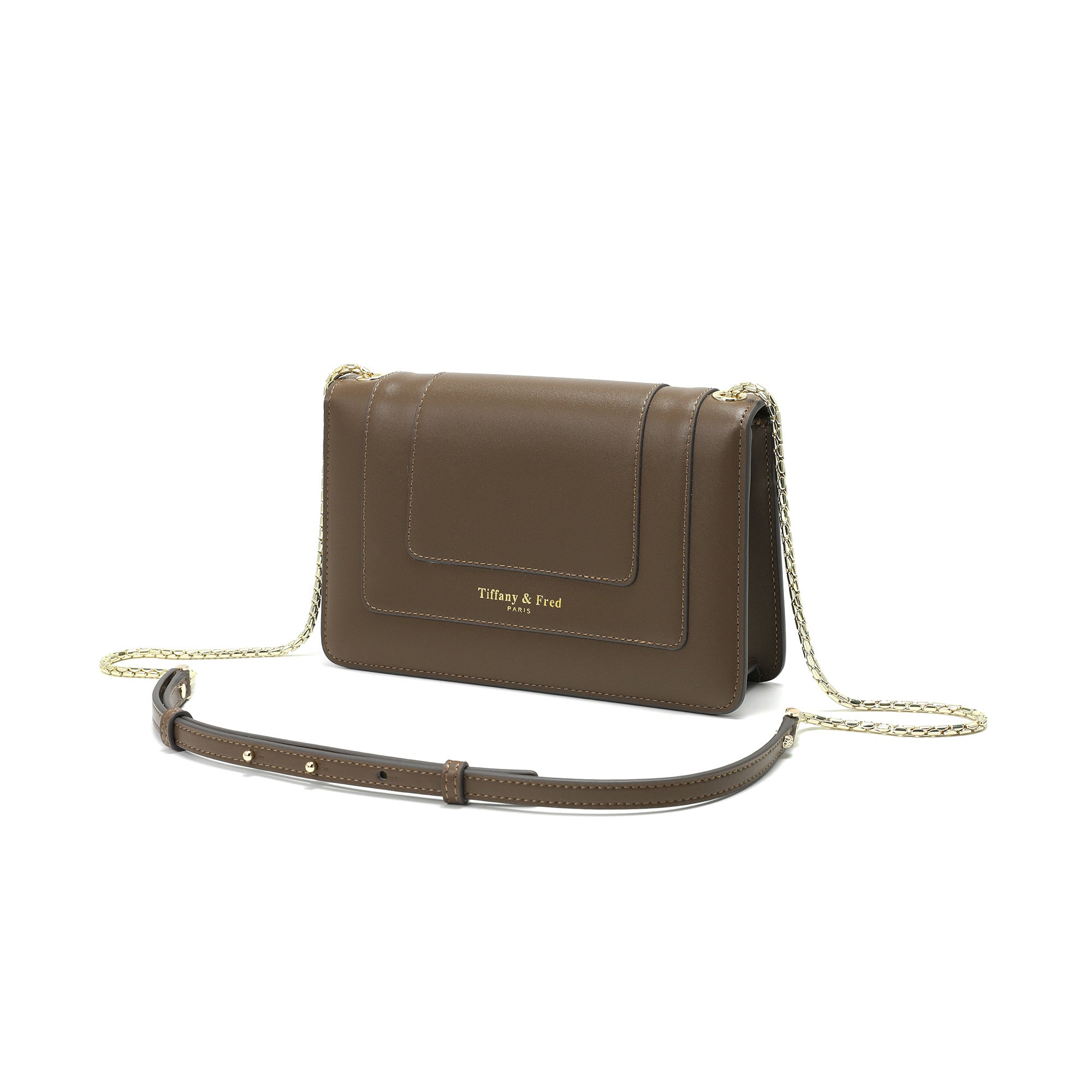 Tiffany & Fred Smooth Leather Foldover Crossbody/Shoulder Bag