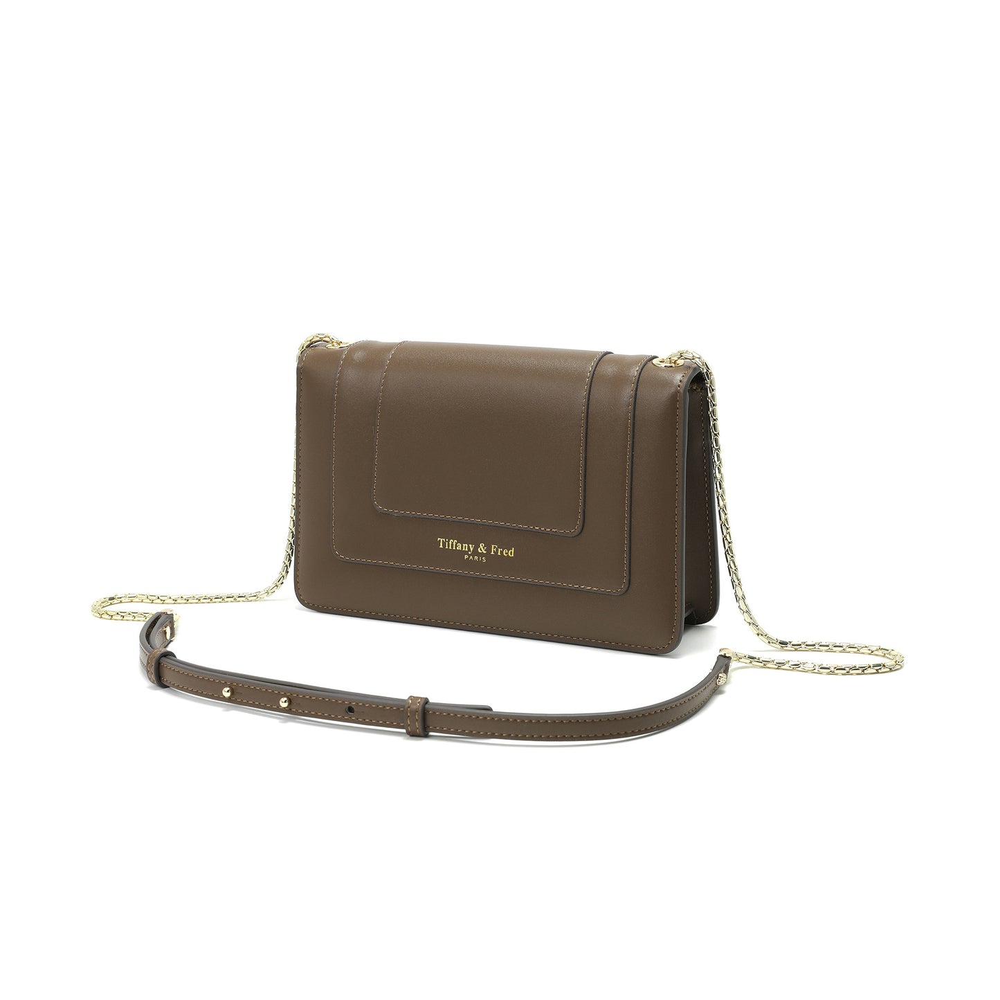 Tiffany & Fred Smooth Leather Foldover Crossbody/Shoulder Bag
