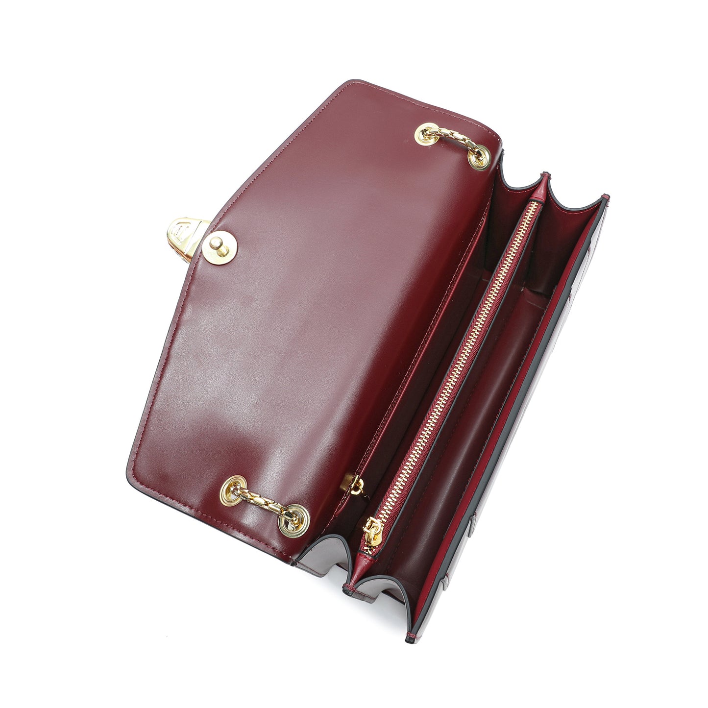 Tiffany & Fred Smooth Leather Foldover Crossbody/Shoulder Bag