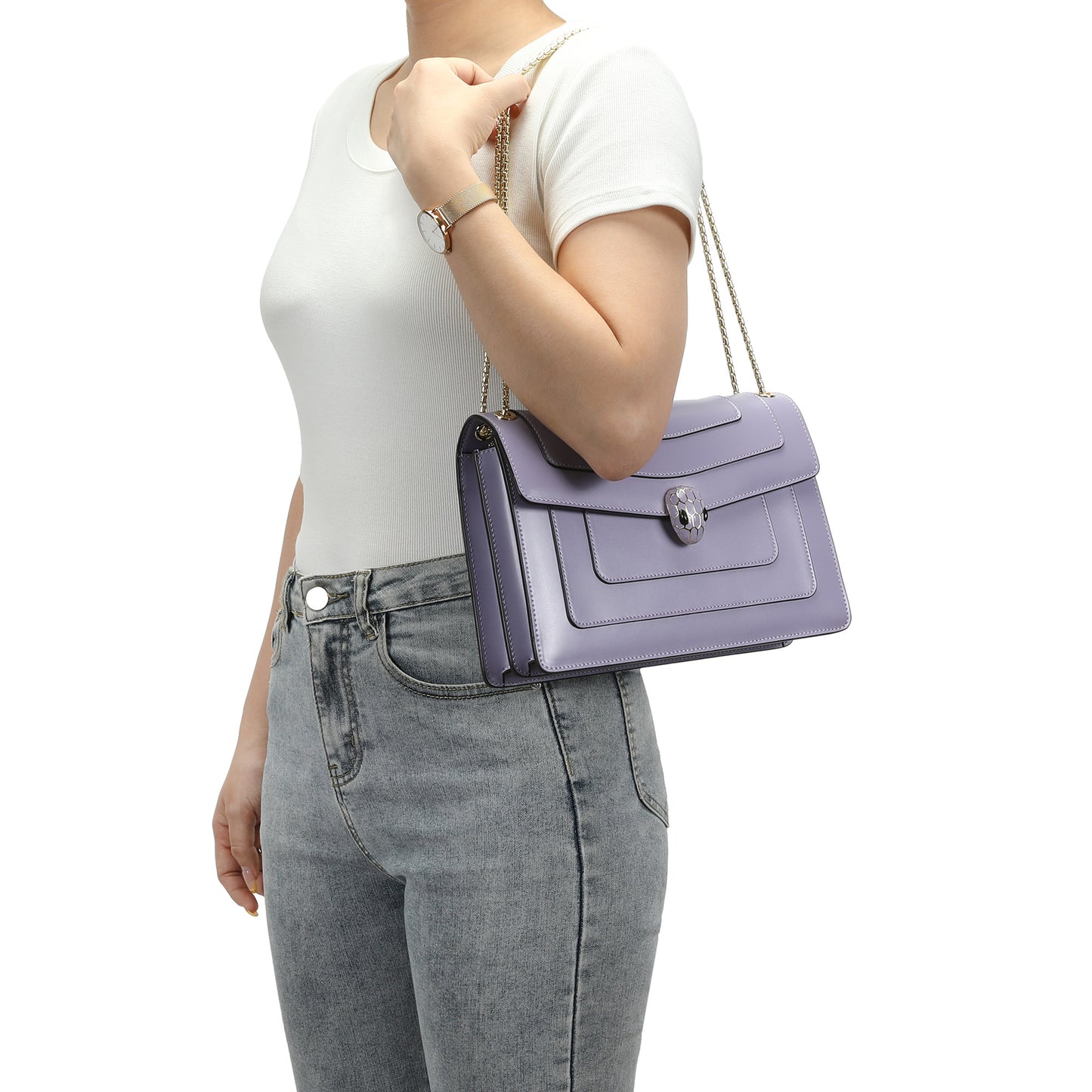 Tiffany & Fred Smooth Leather Foldover Crossbody/Shoulder Bag