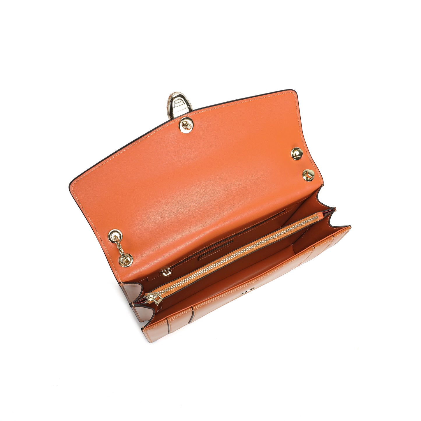 Tiffany & Fred Smooth Leather Foldover Crossbody/Shoulder Bag