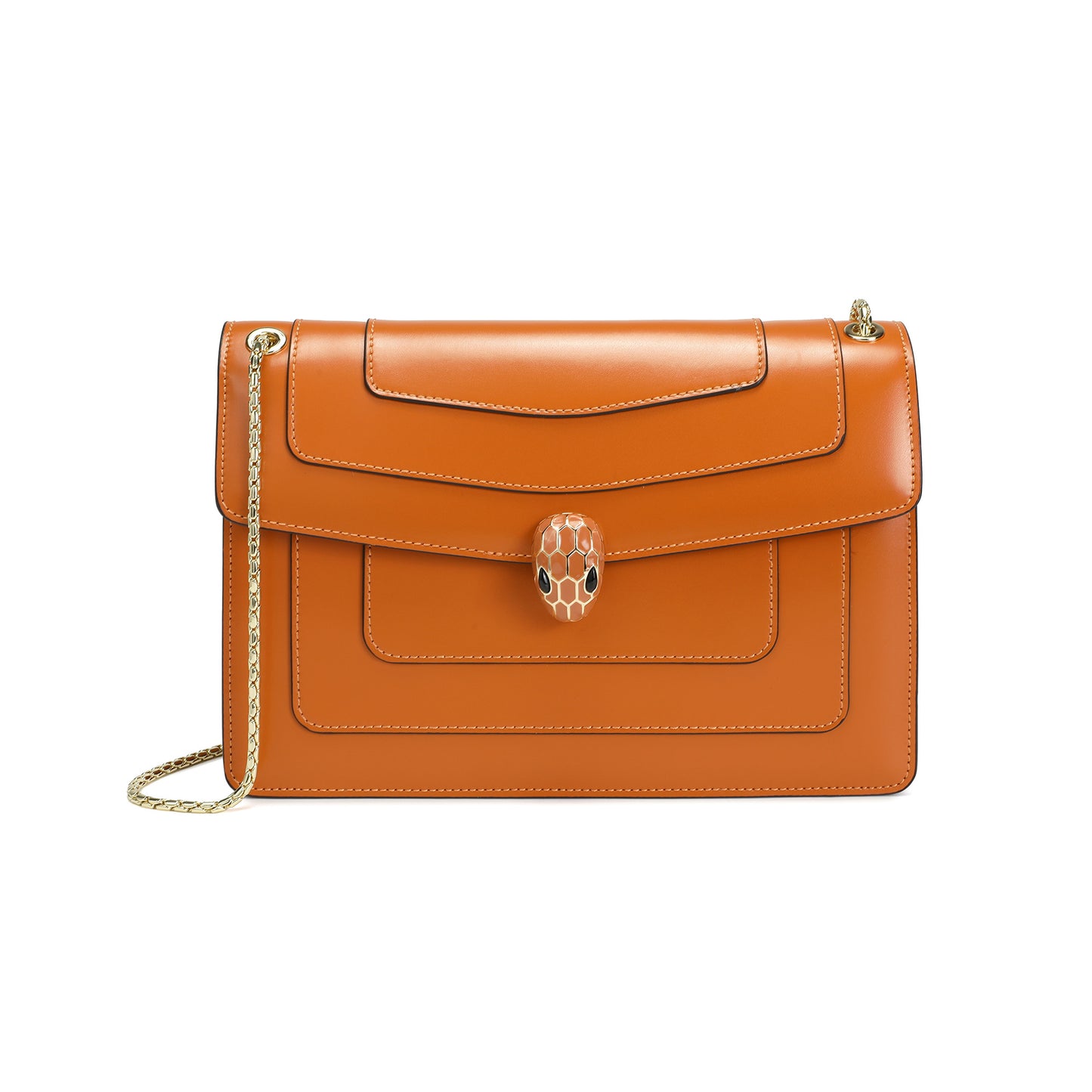 Tiffany & Fred Smooth Leather Foldover Crossbody/Shoulder Bag