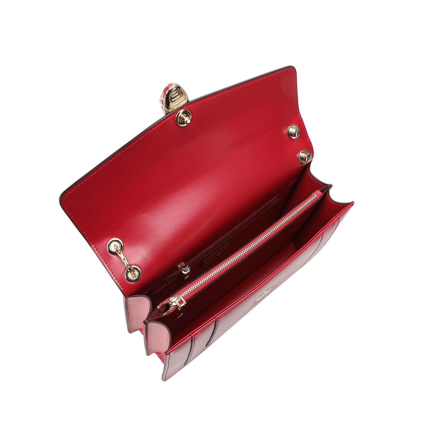 Tiffany & Fred Smooth Leather Foldover Crossbody/Shoulder Bag