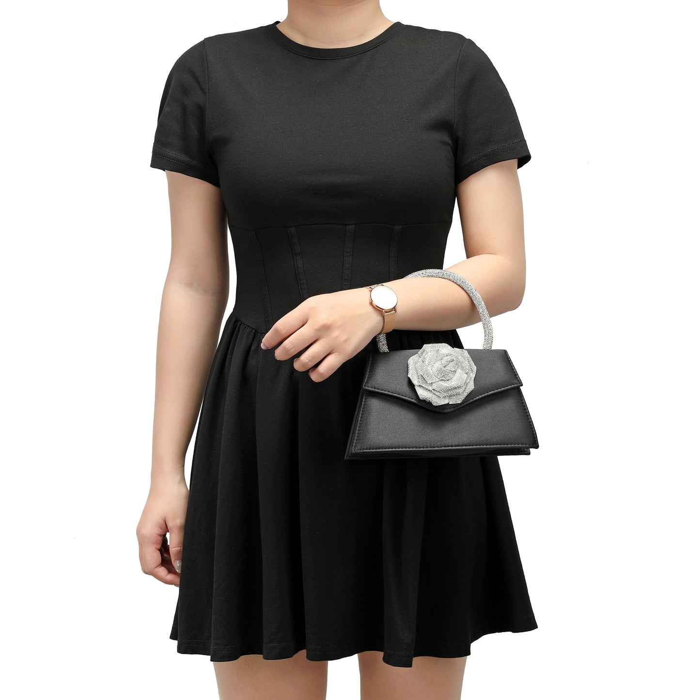 Crystal Handle Evening Mini Bag