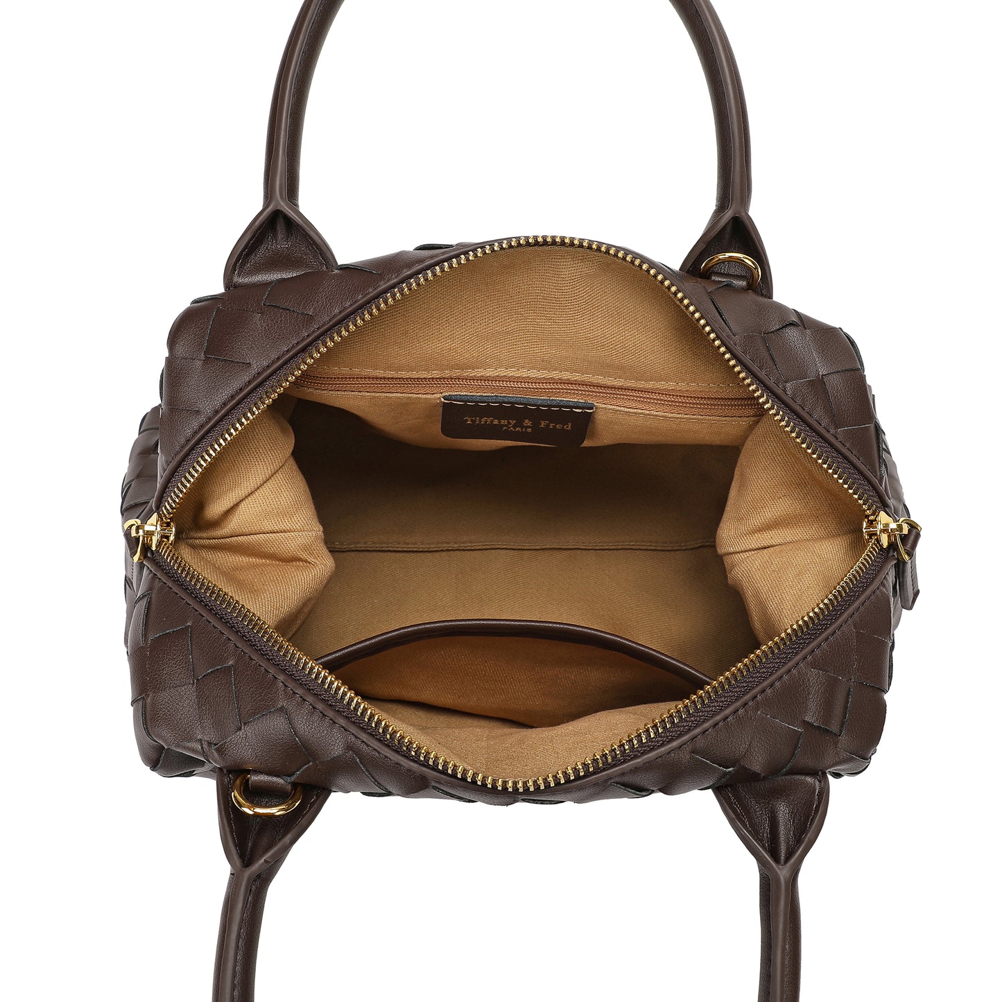 Tiffany & Fred Woven Leather Large Satchel/Shoulder Bag
