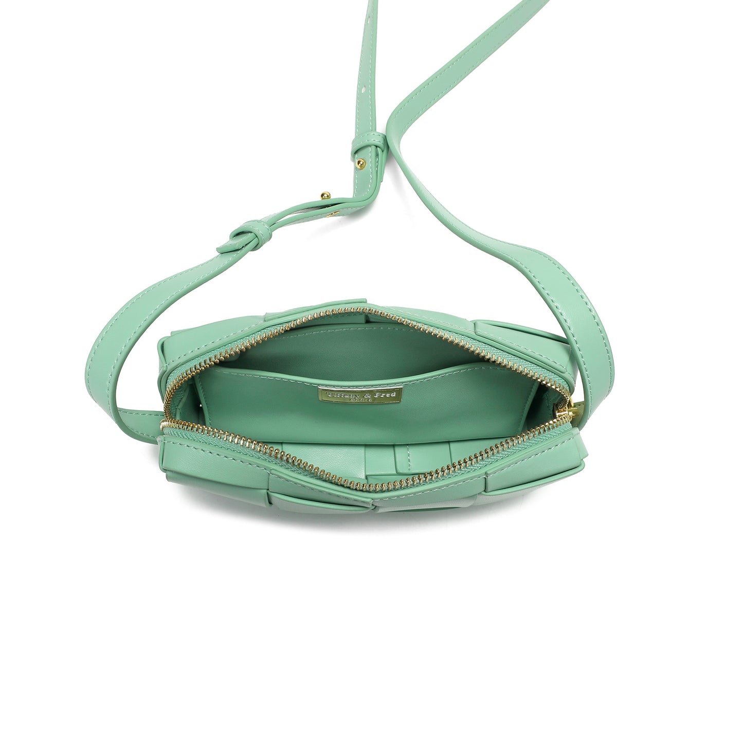 Woven Leather Mini Crossbody Bag