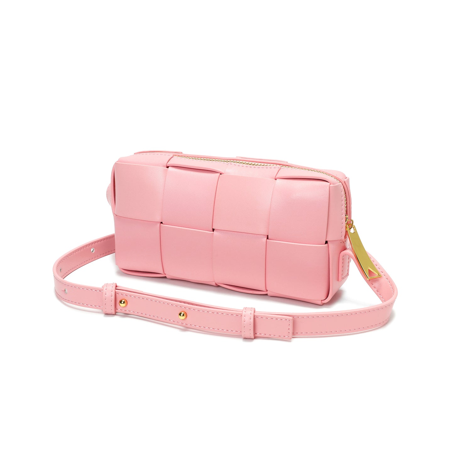 Woven Leather Mini Crossbody Bag