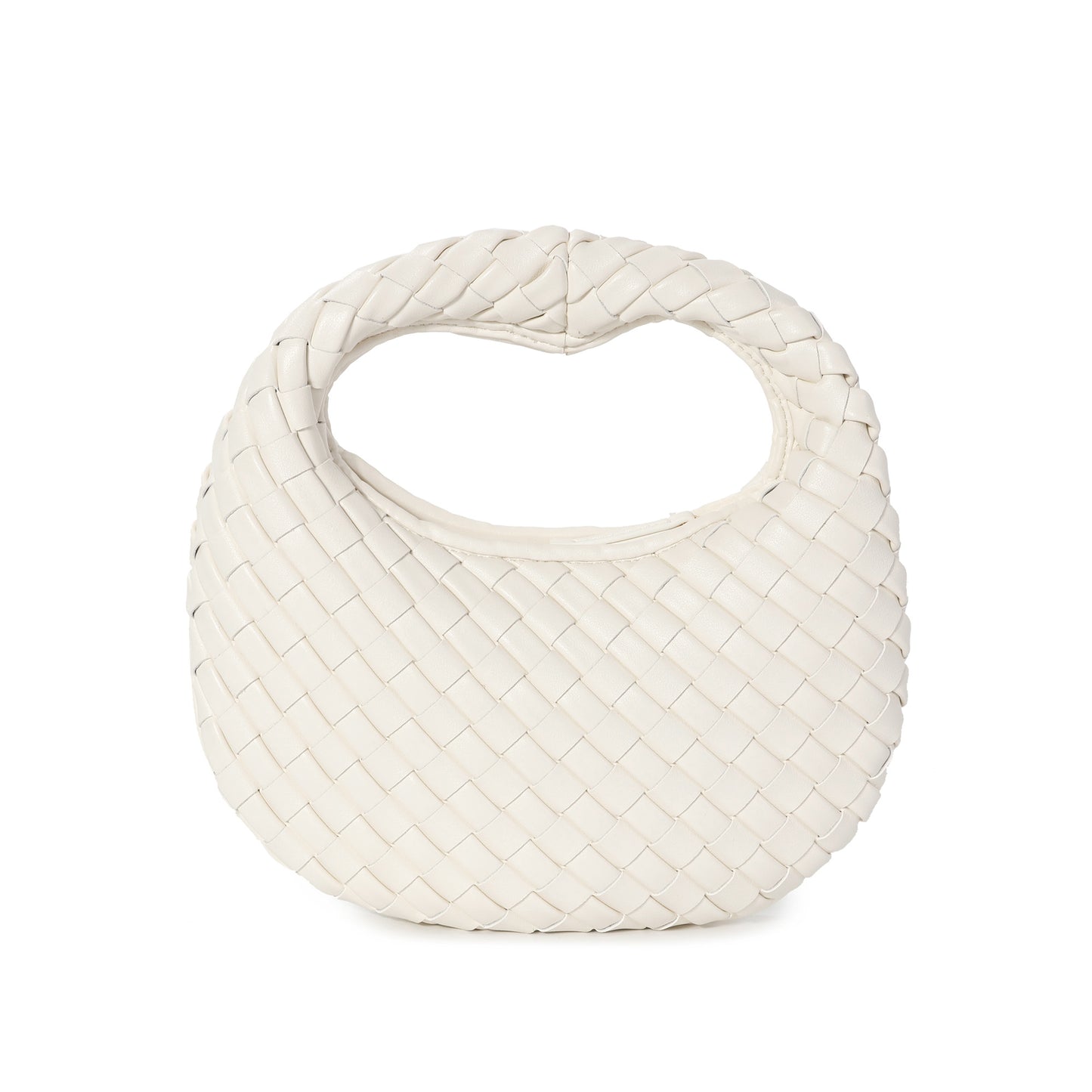 Hand-Woven Leather Mini Hobo Bag