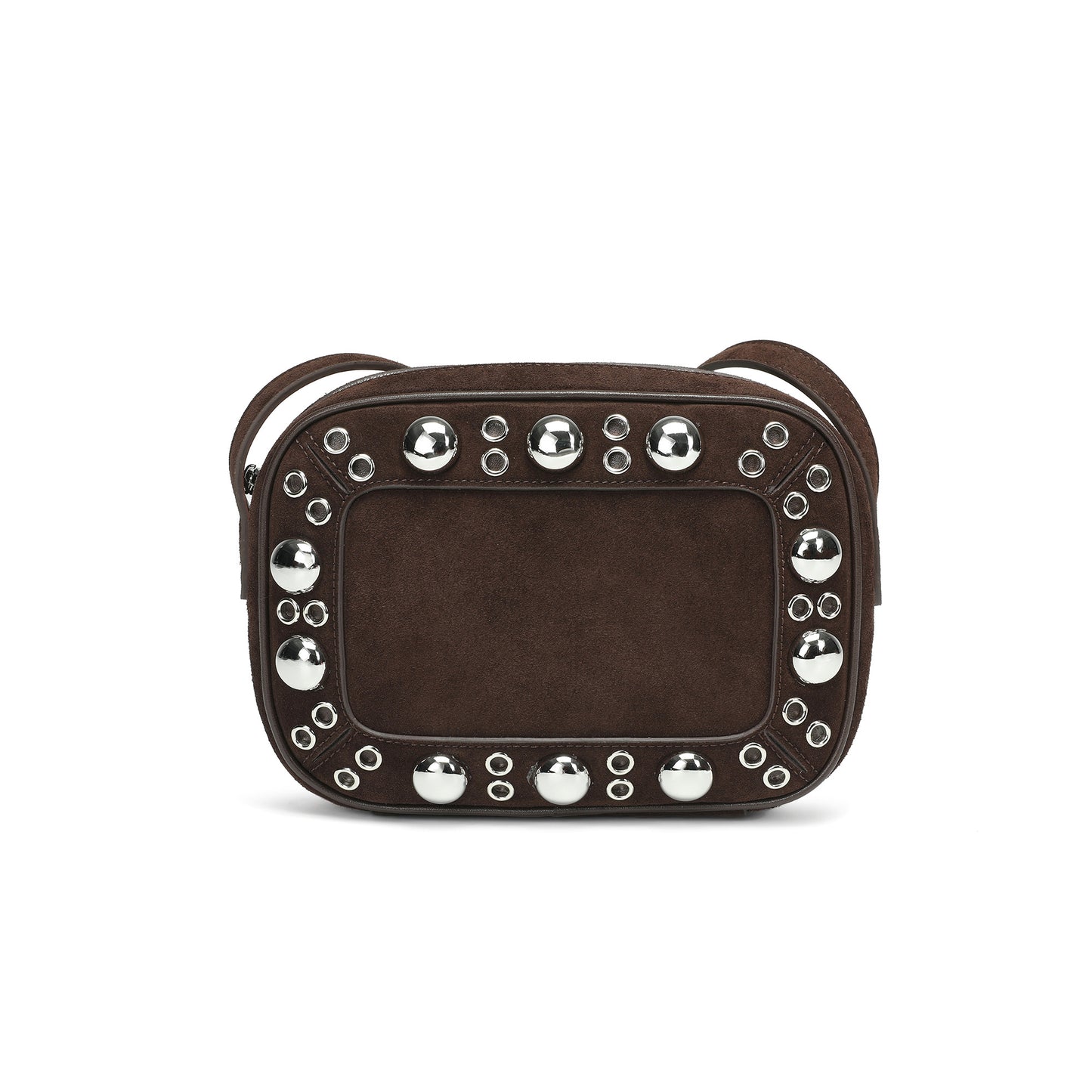 Suede Leather Studded Crossbody Bag
