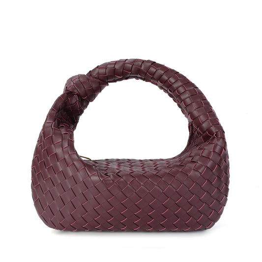 Hand-Woven Large Leather Hobo/Tote