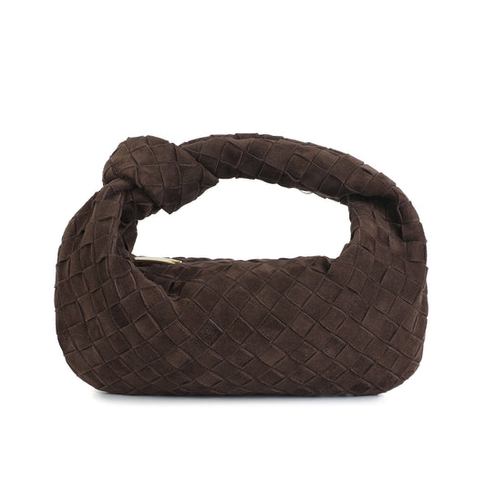 Hand-Woven Lamb Suede Pouch