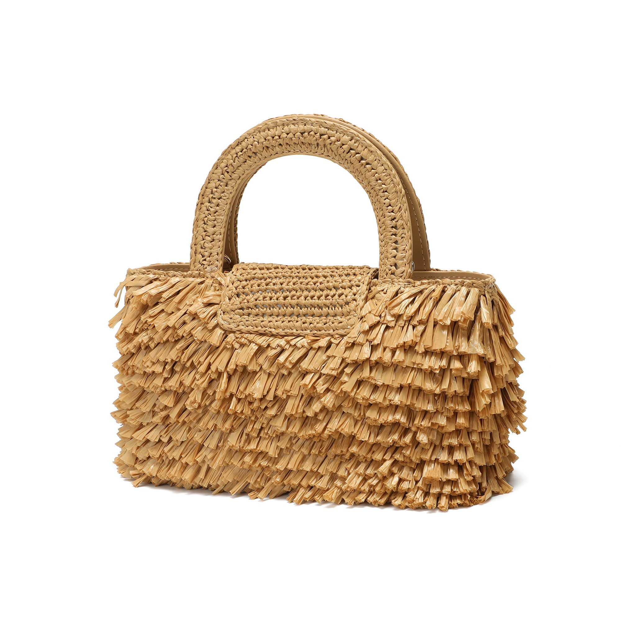 Tassel Weaving Raffia Top Handle Crossbody Bag – Tiffany & Fred Paris