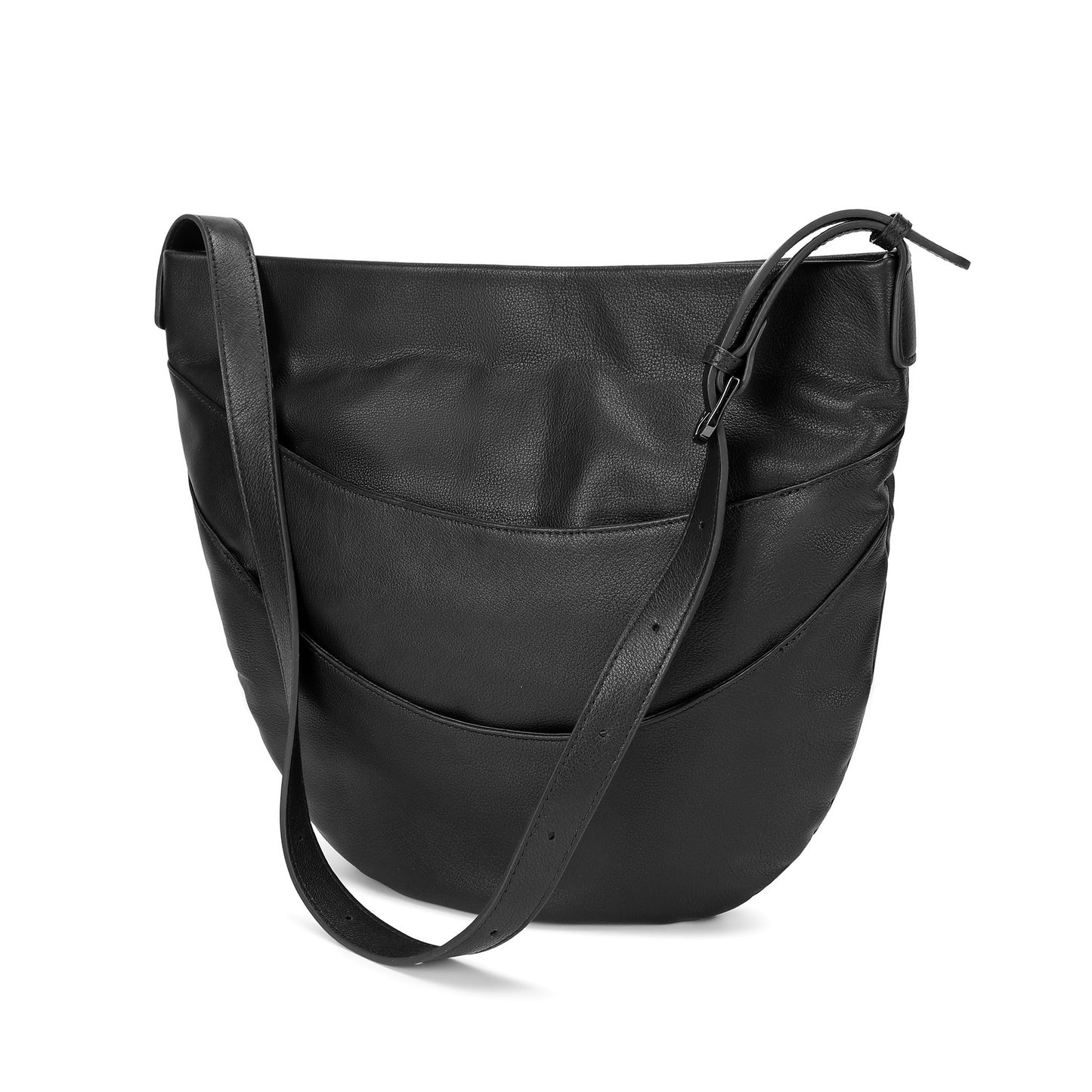 The Paris Slouchy Leather Pocket Hobo Bag