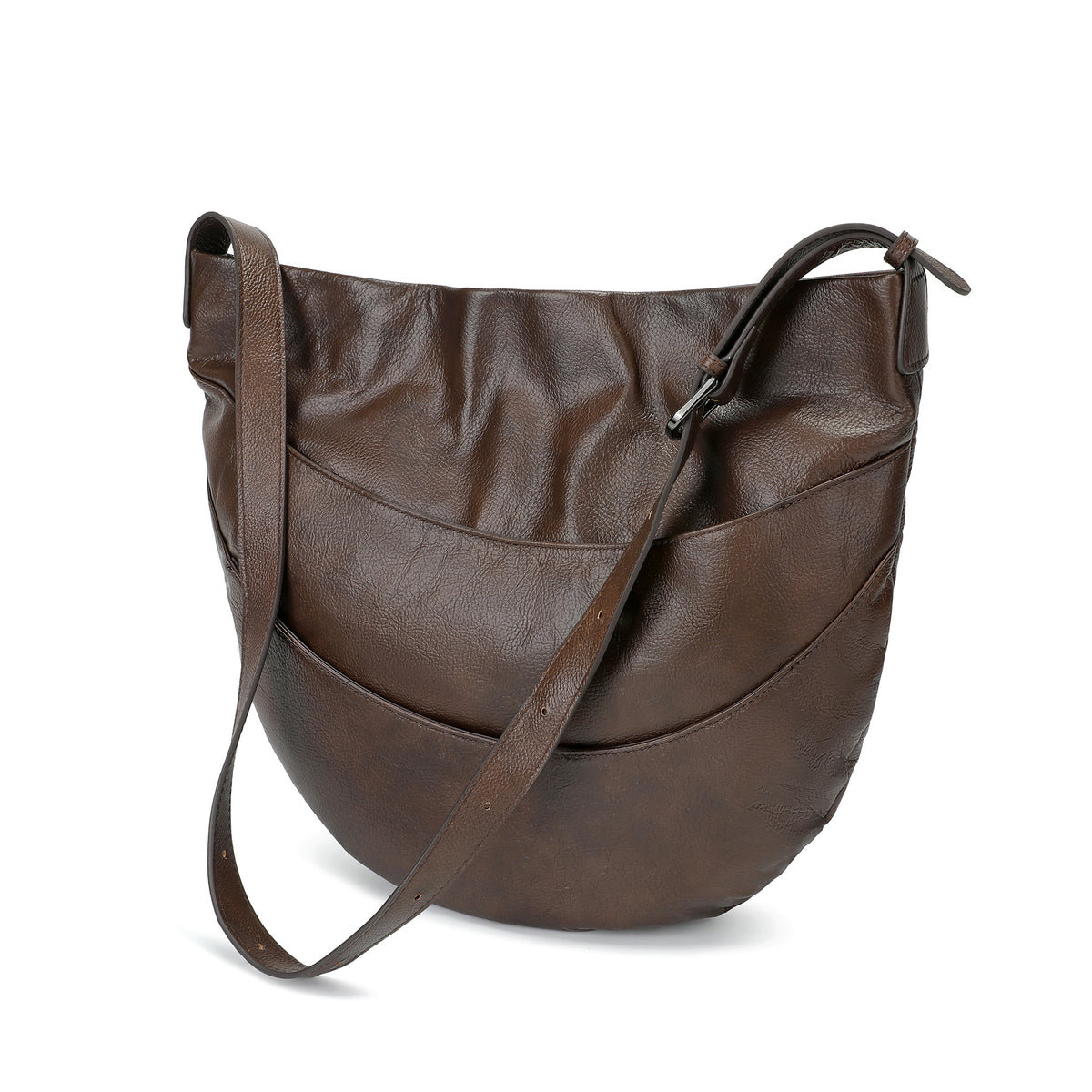 The Paris Slouchy Leather Pocket Hobo Bag