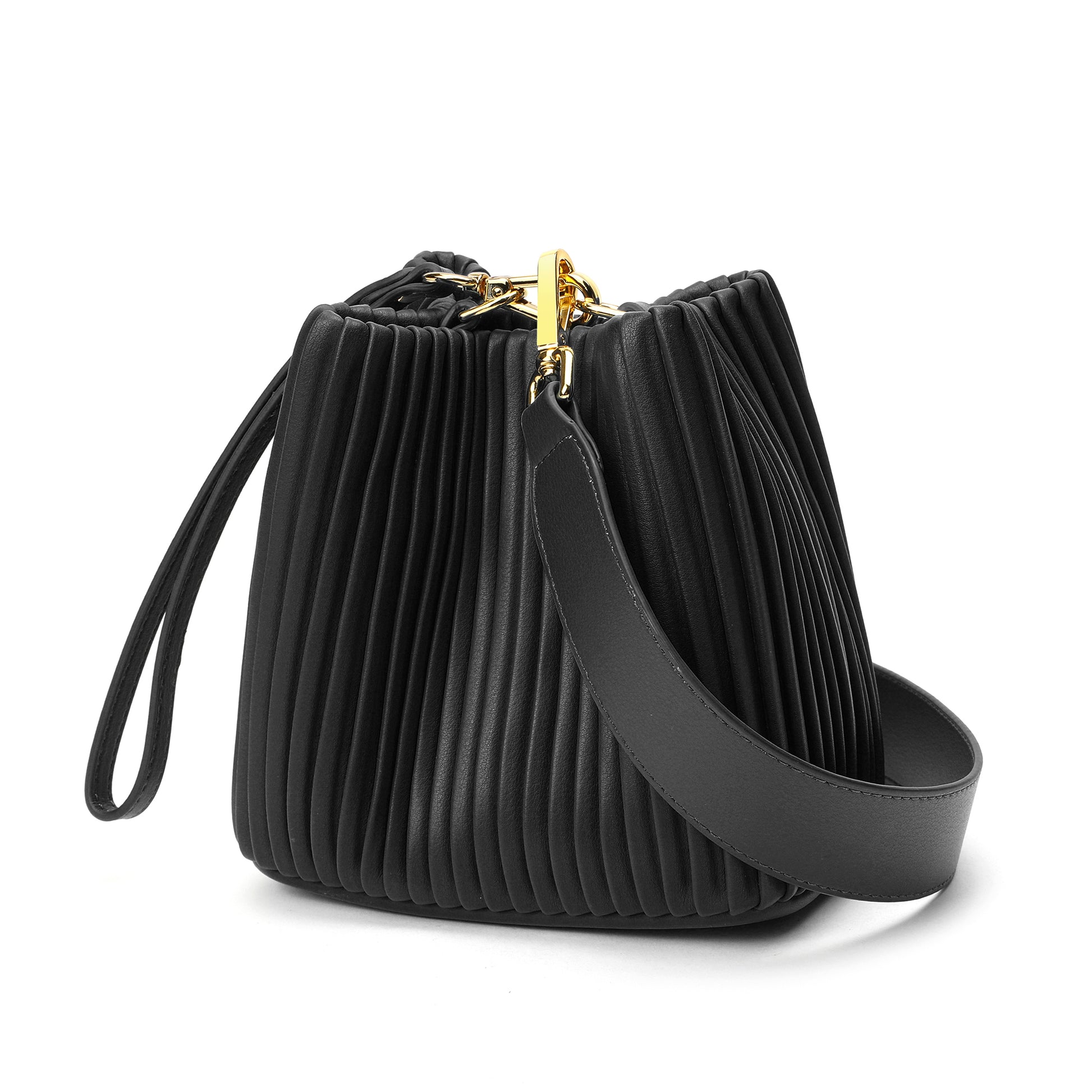 Tiffany & Fred Pleated Leather Shoulder Bag – Tiffany & Fred Paris