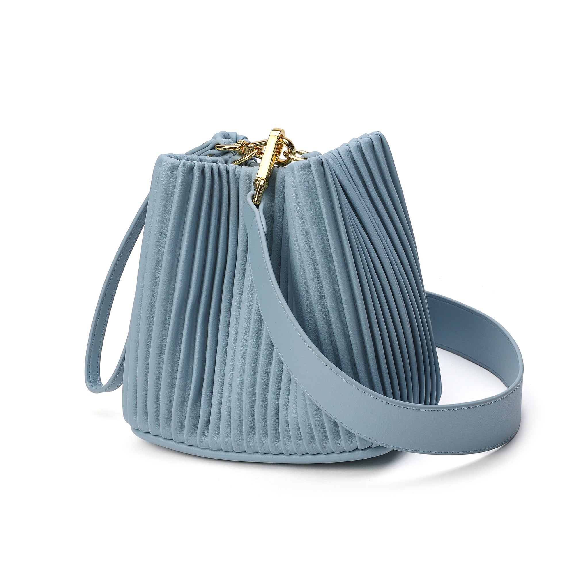 Tiffany & Fred Pleated Leather Shoulder Bag