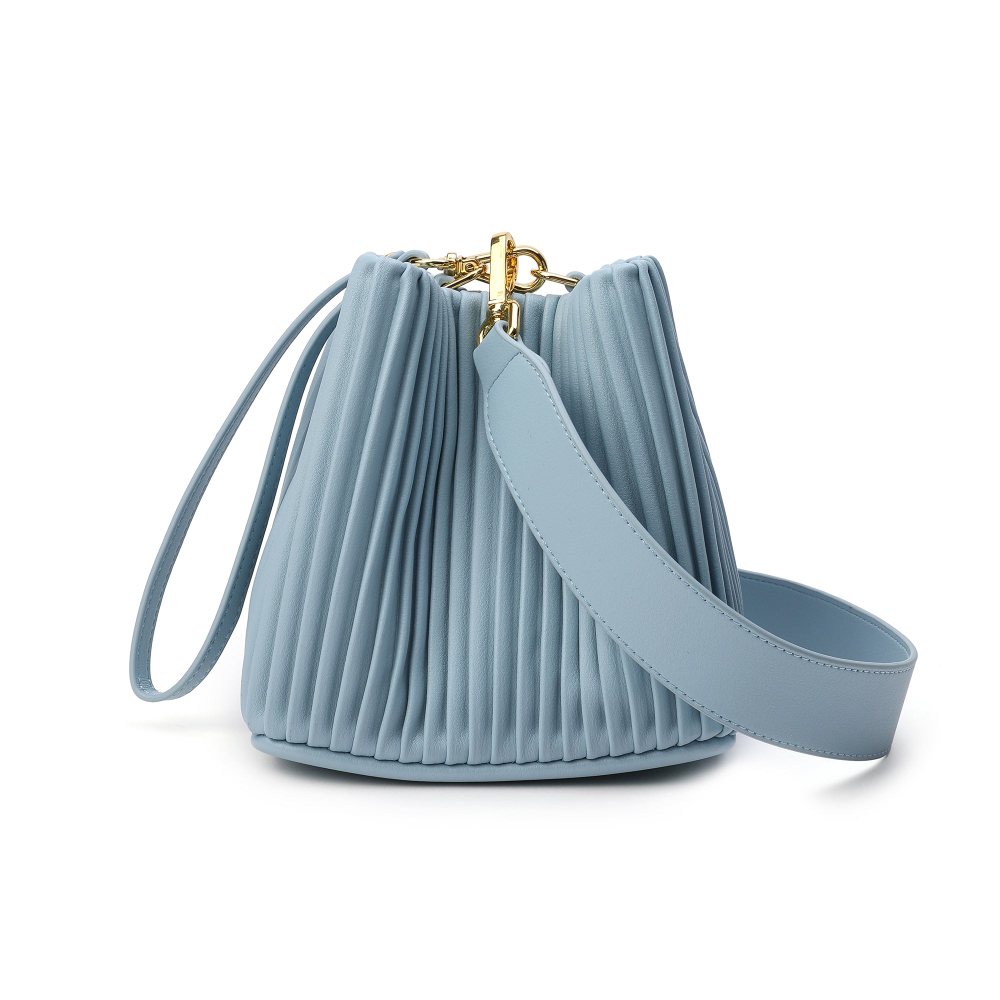 Tiffany & Fred Pleated Leather Shoulder Bag