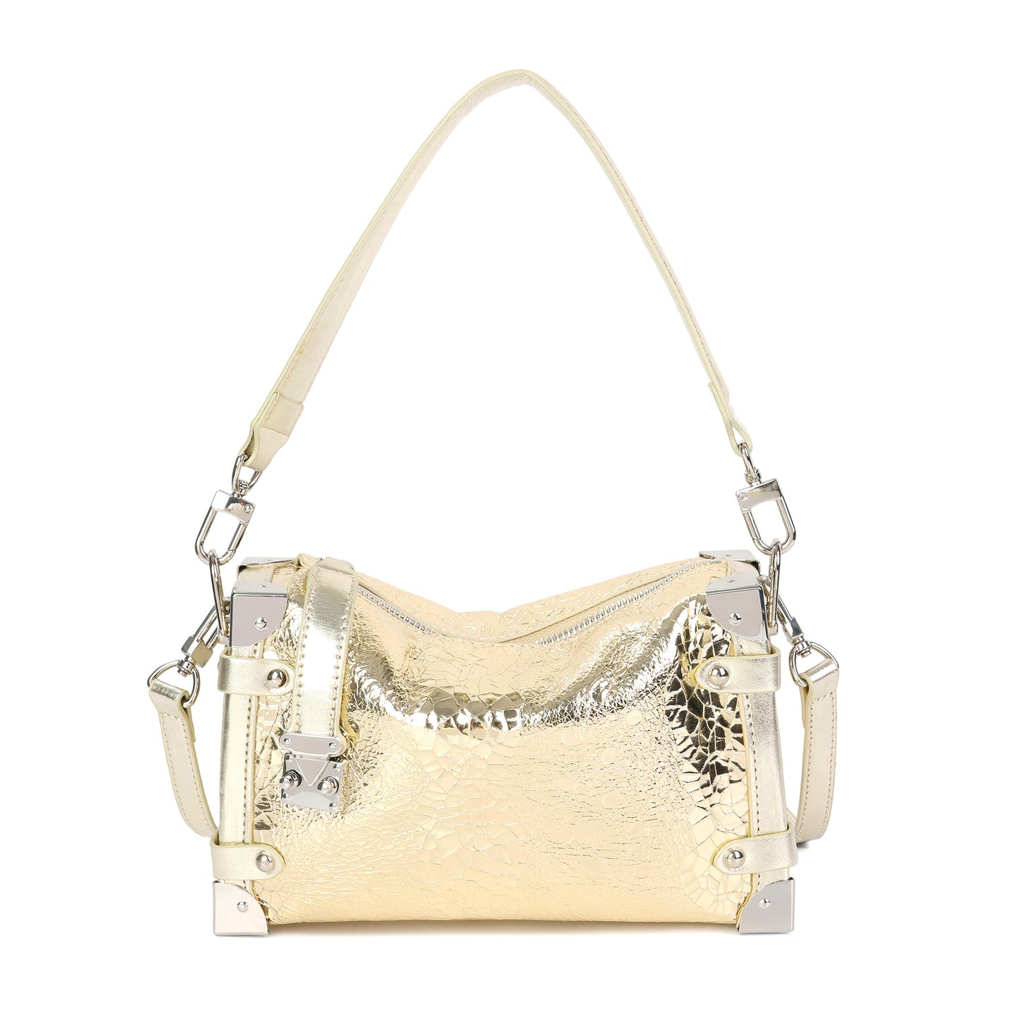 Mini Trunk-Inspired Leather Crossbody Bag