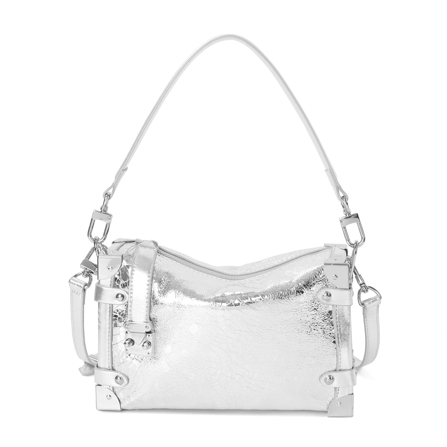 Mini Trunk-Inspired Leather Crossbody Bag