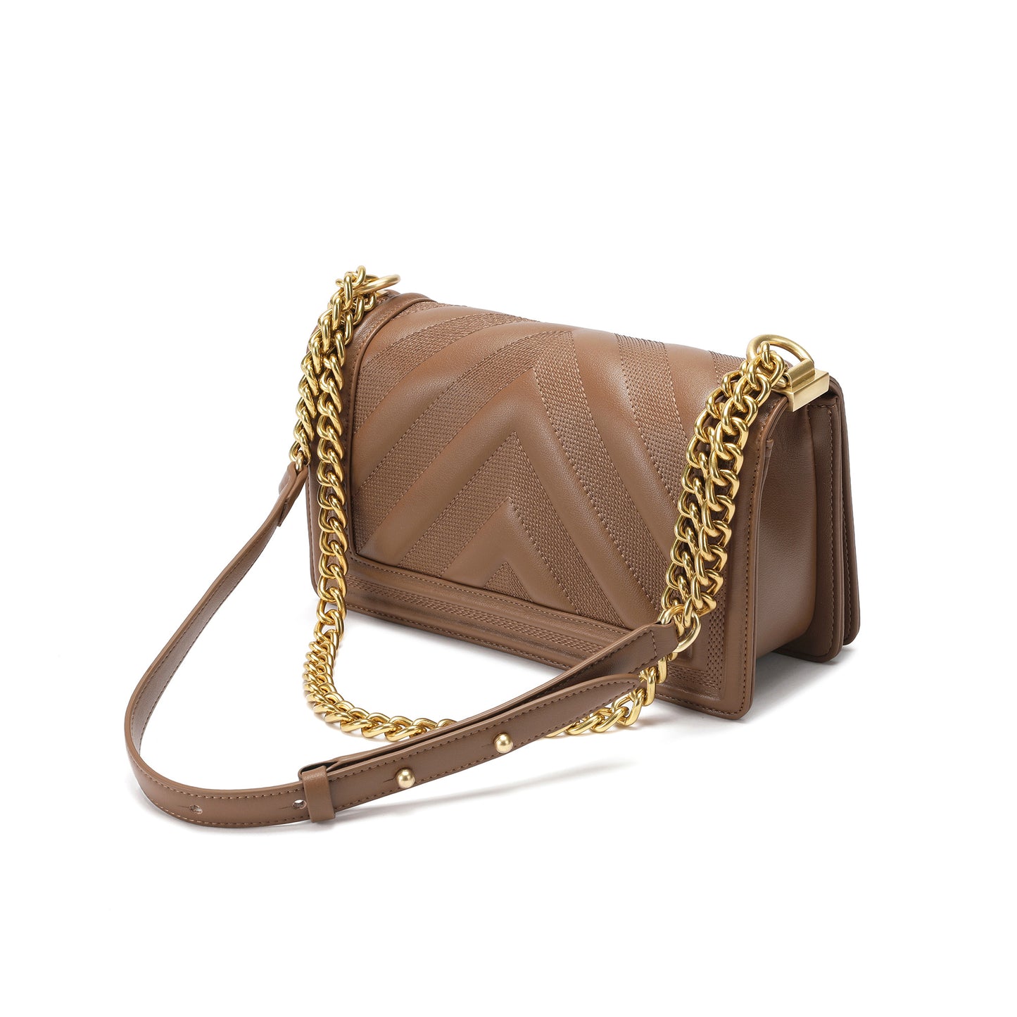 Full-grain Quilted Lambskin Flap Shoulder Bag