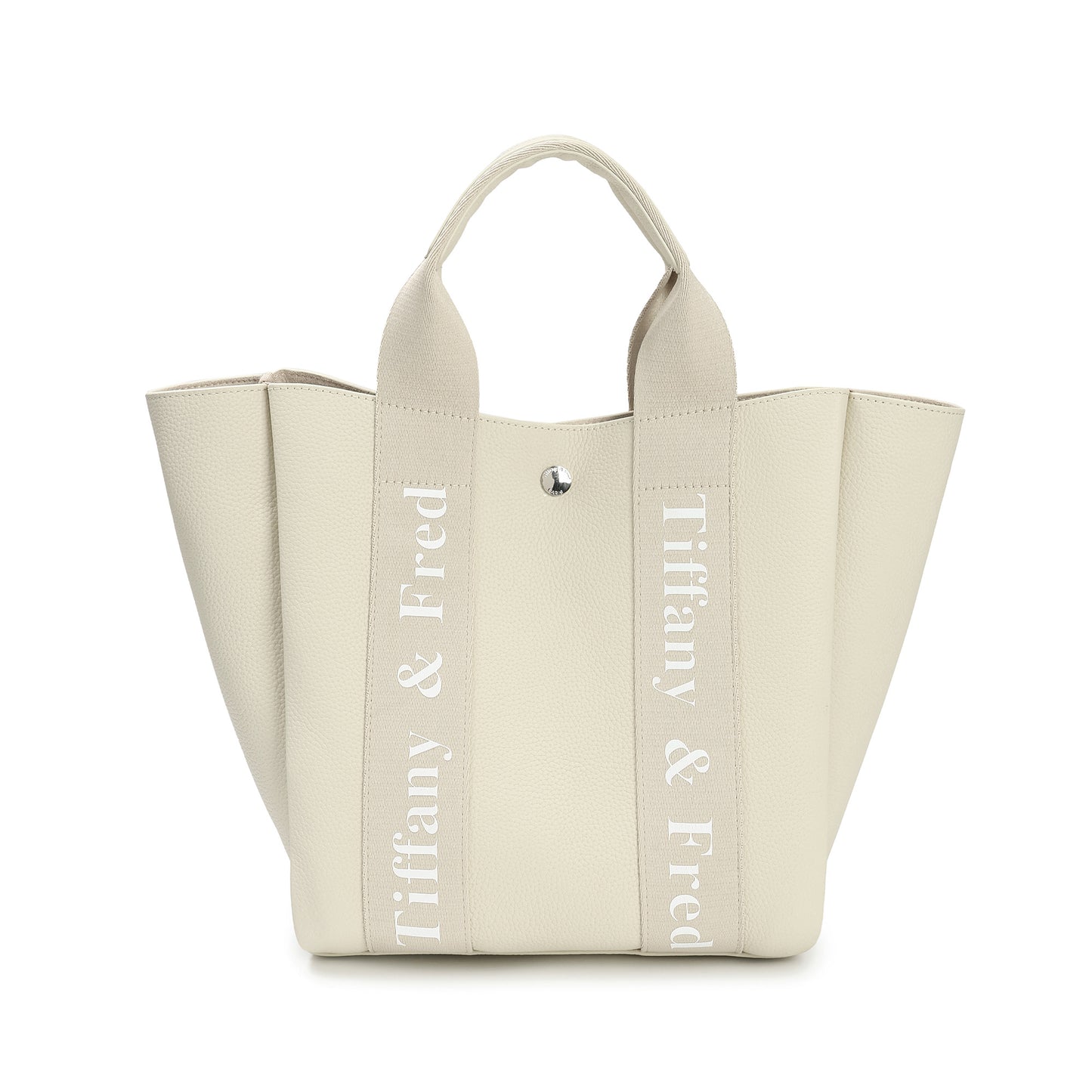 Pebbled Leather Mini Tote with Logo Webbing Strap