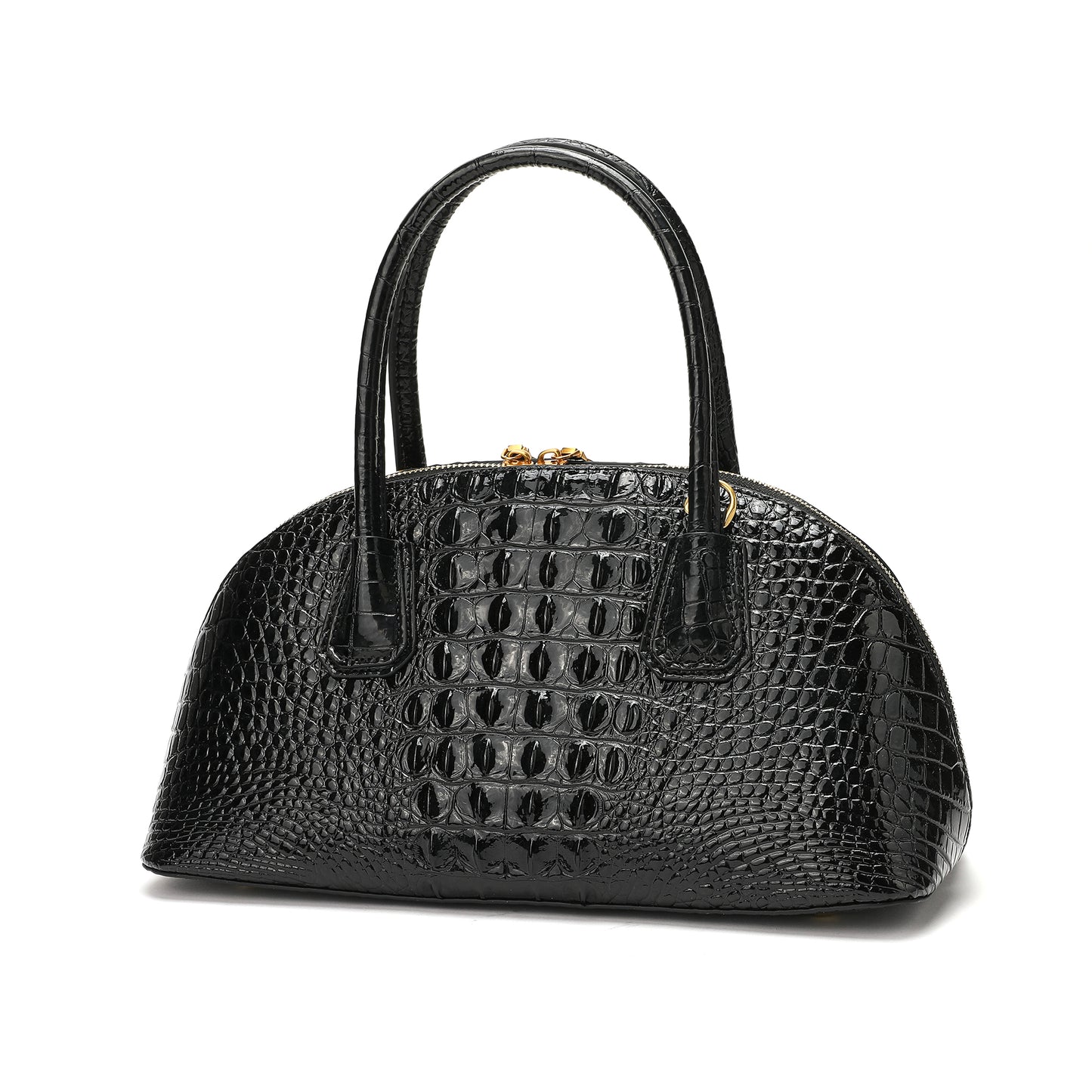 Tiffany & Fred Alligator Embossed Leather Bowling/Shoulder Bag
