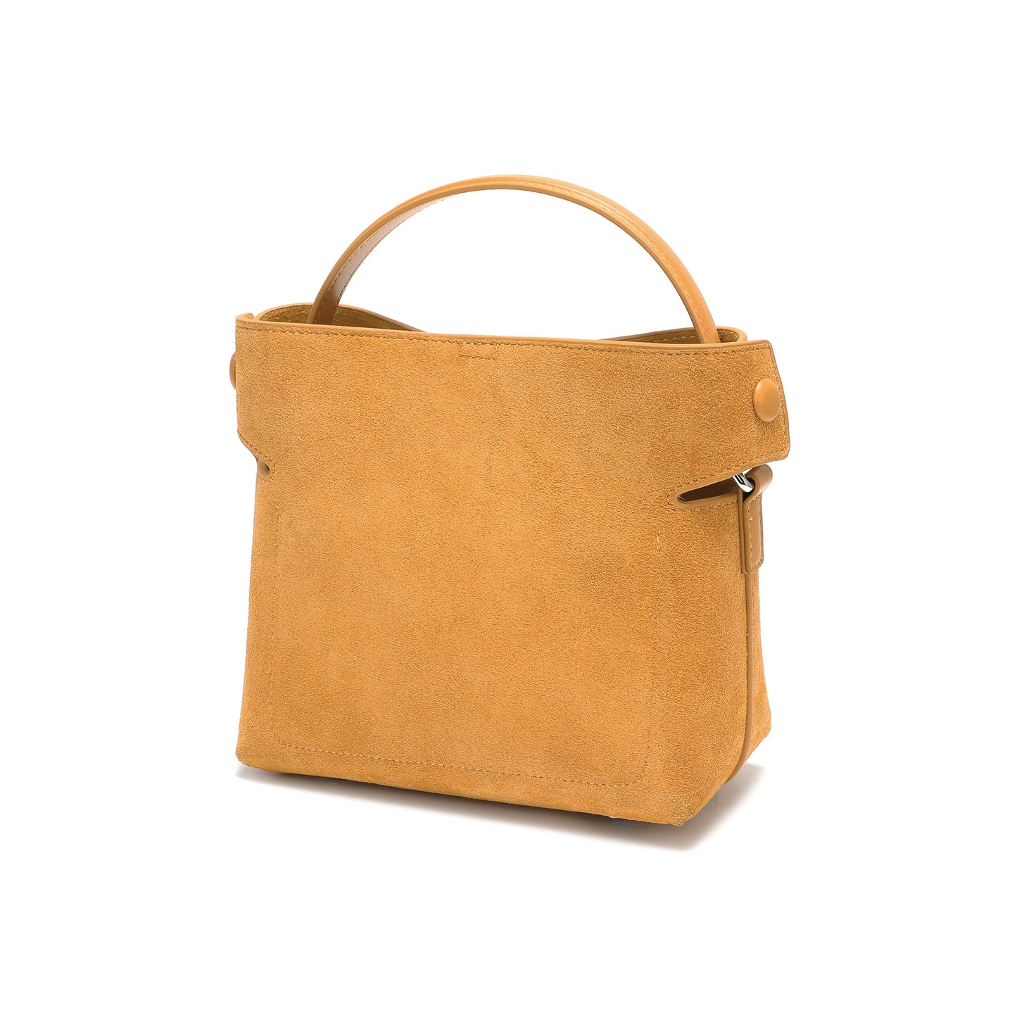 Suede Leather Mini Top Handle Crossbody Bag