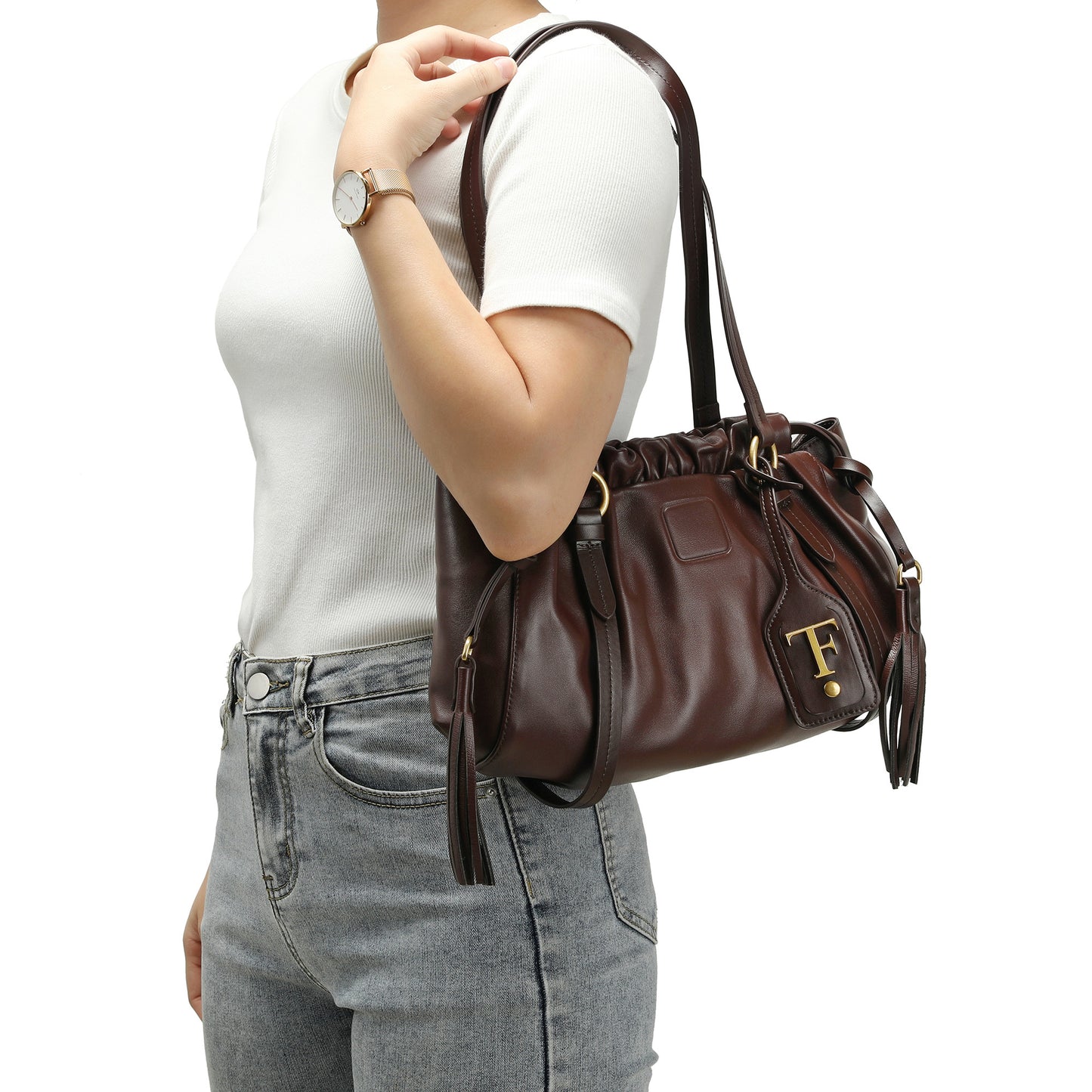 Classic Lambskin Leather Shoulder Bag