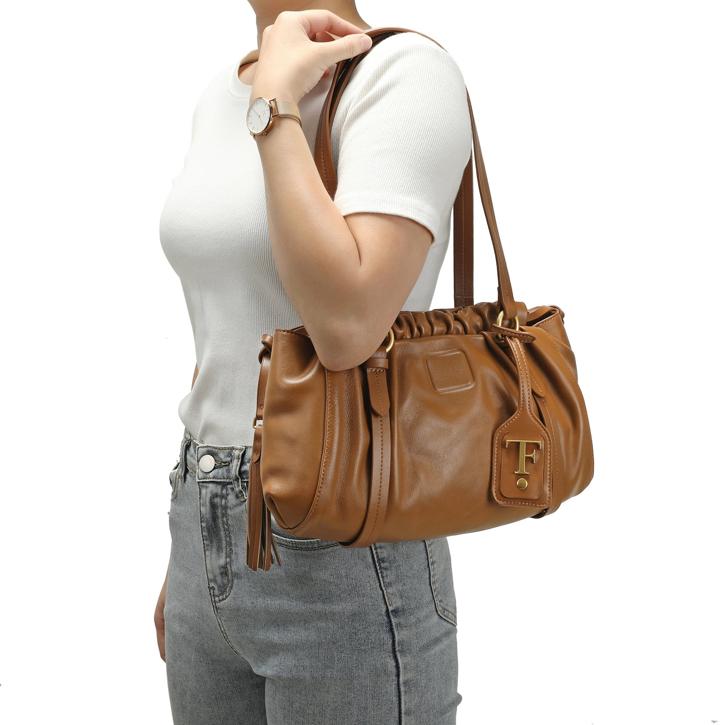 Classic Lambskin Leather Shoulder Bag