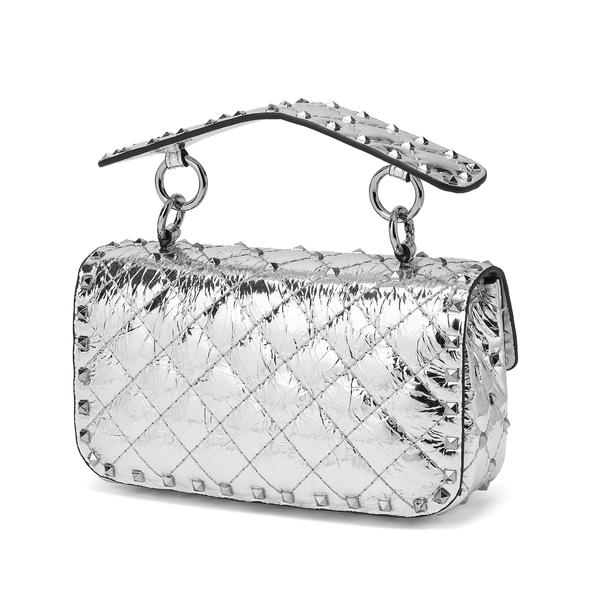 Shoulder Bag Silver Studded Bag Valenté Studded Leather Shoulder Bag