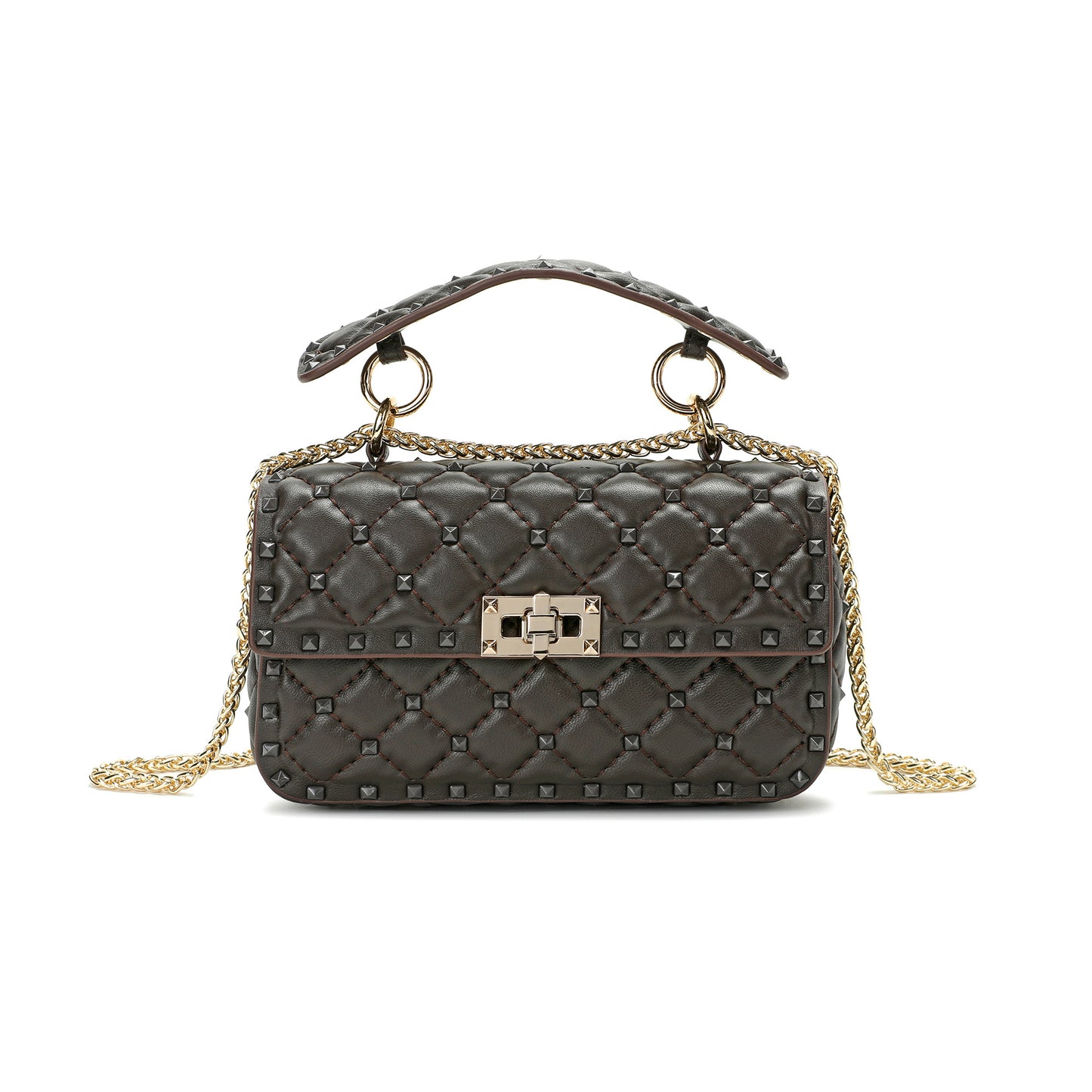 Valenté Studded Leather Shoulder Bag
