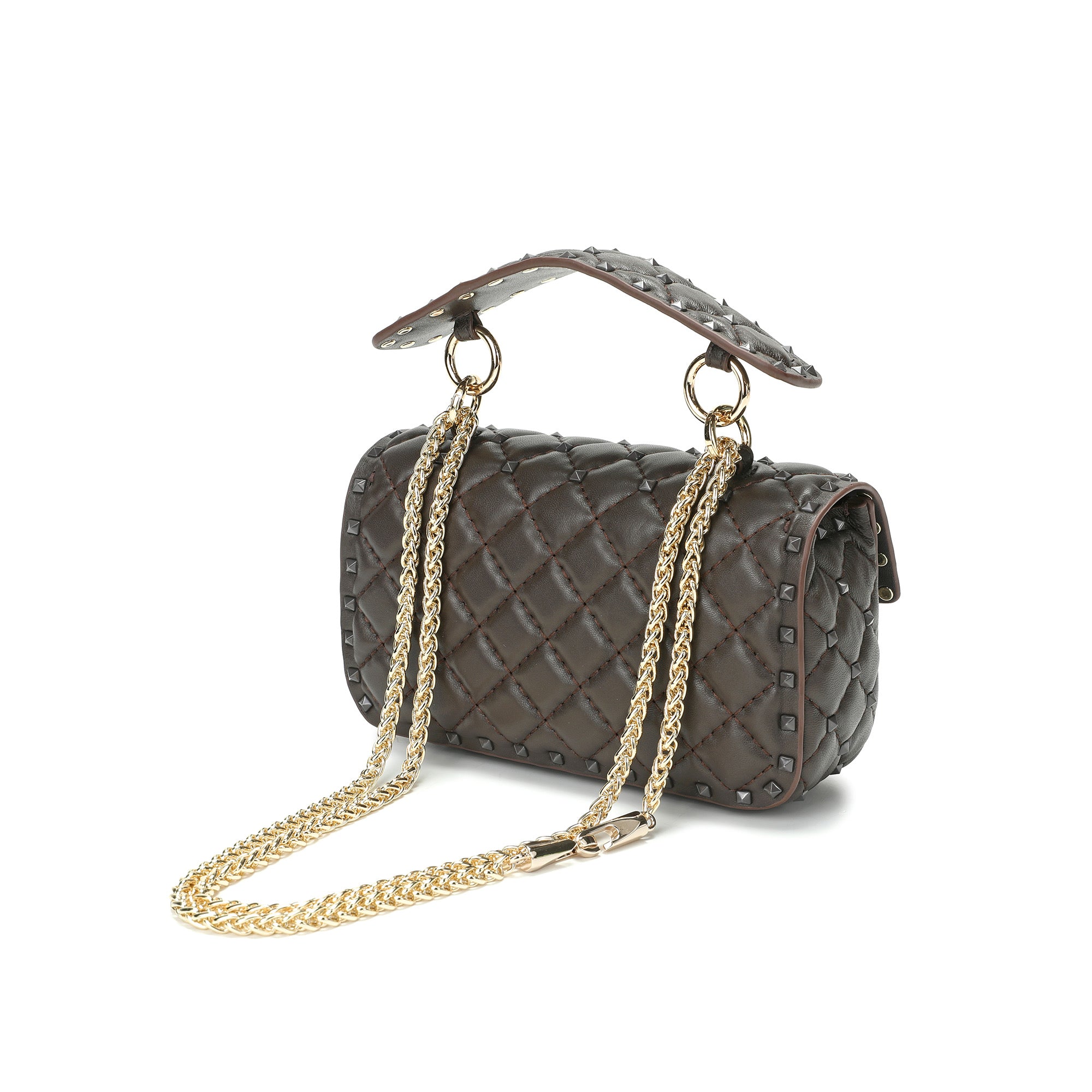 Valenté Studded Leather Shoulder Bag – Tiffany & Fred Paris