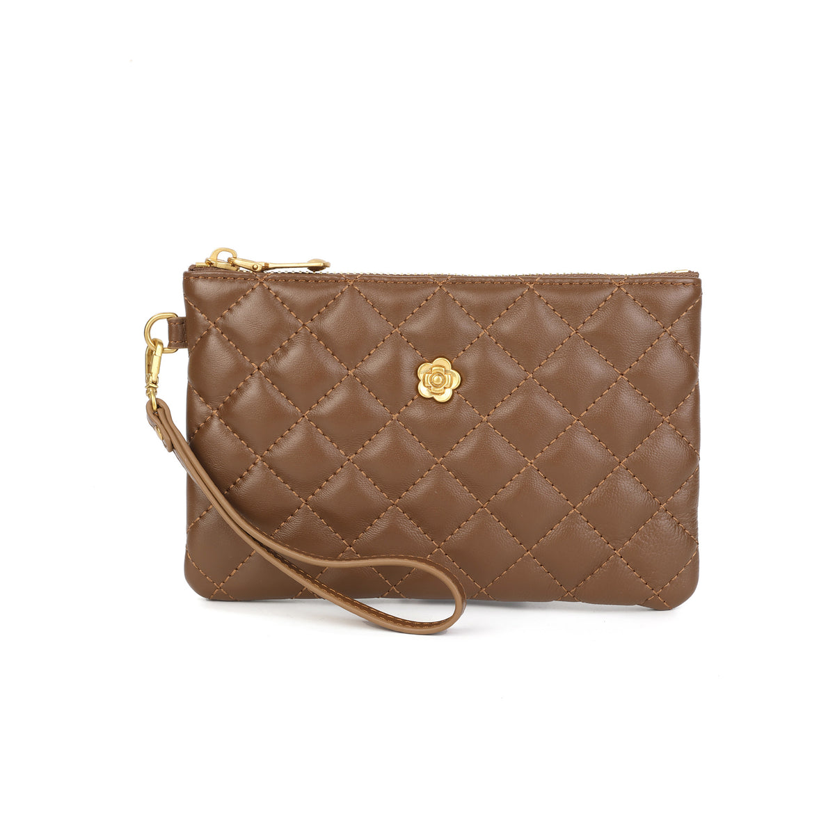 Tiffany & Fred Quilted Sheepskin Leather Pouch/Wallet