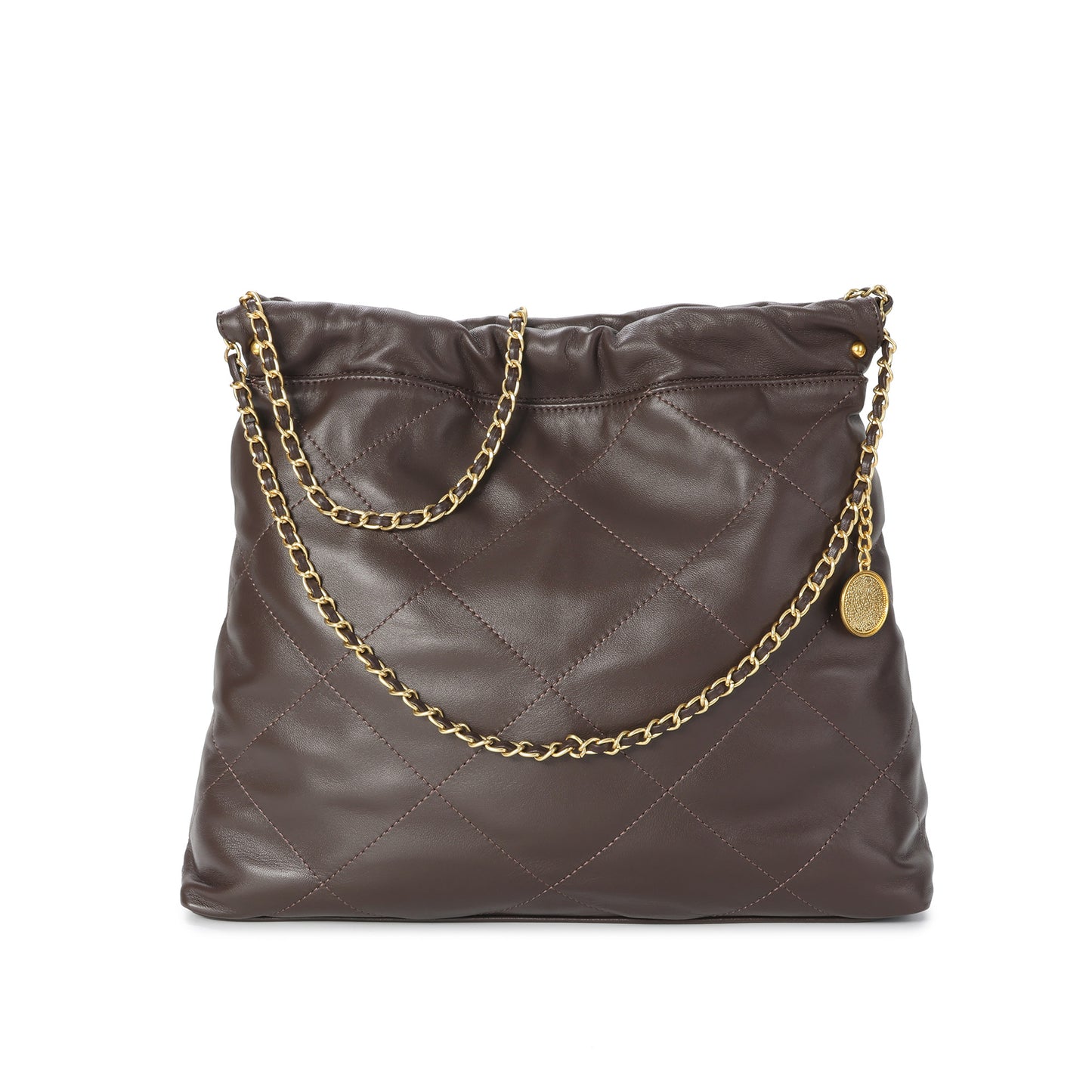 Tiffany & Fred Quilted Lambskin Leather Tote Bag