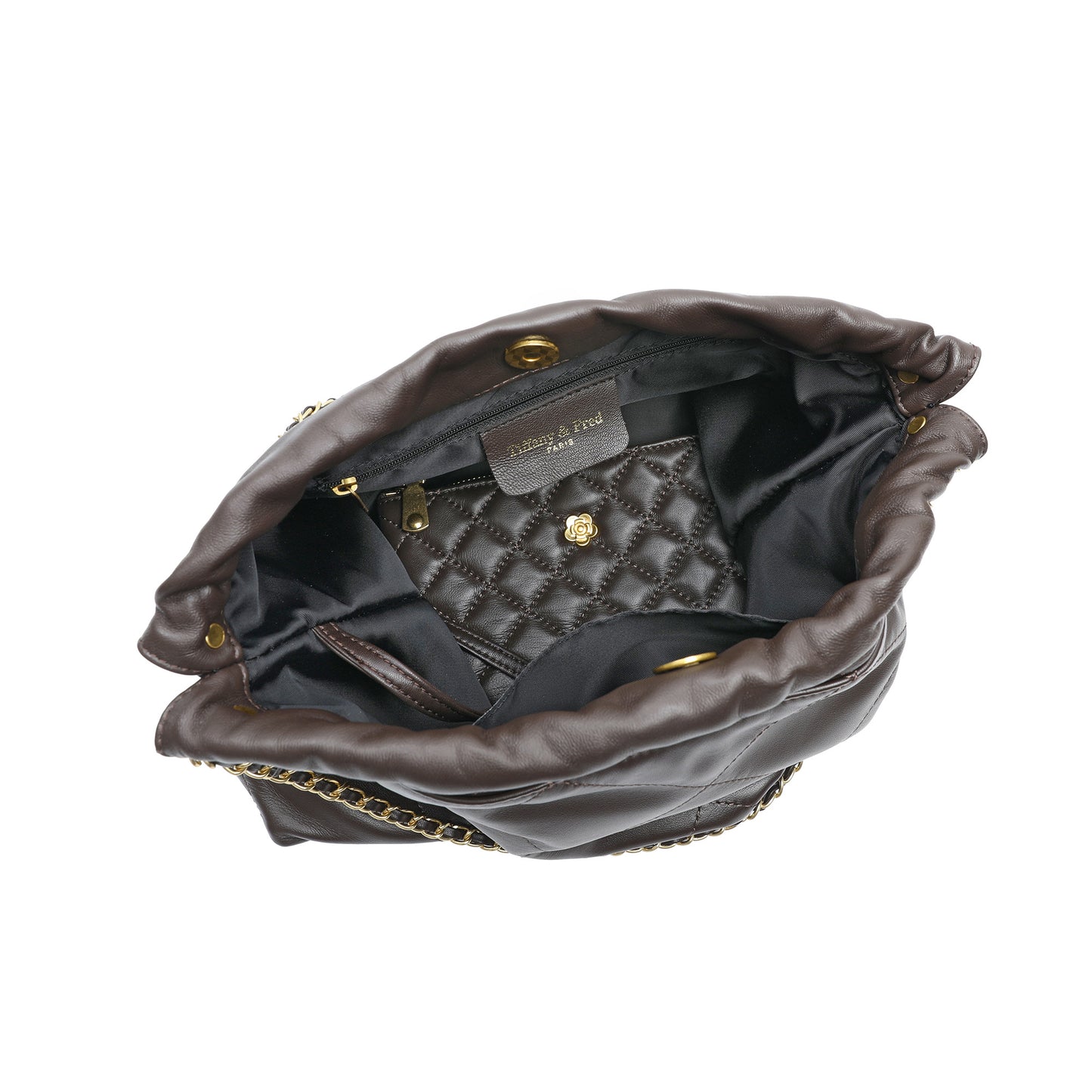 Tiffany & Fred Quilted Lambskin Leather Tote Bag