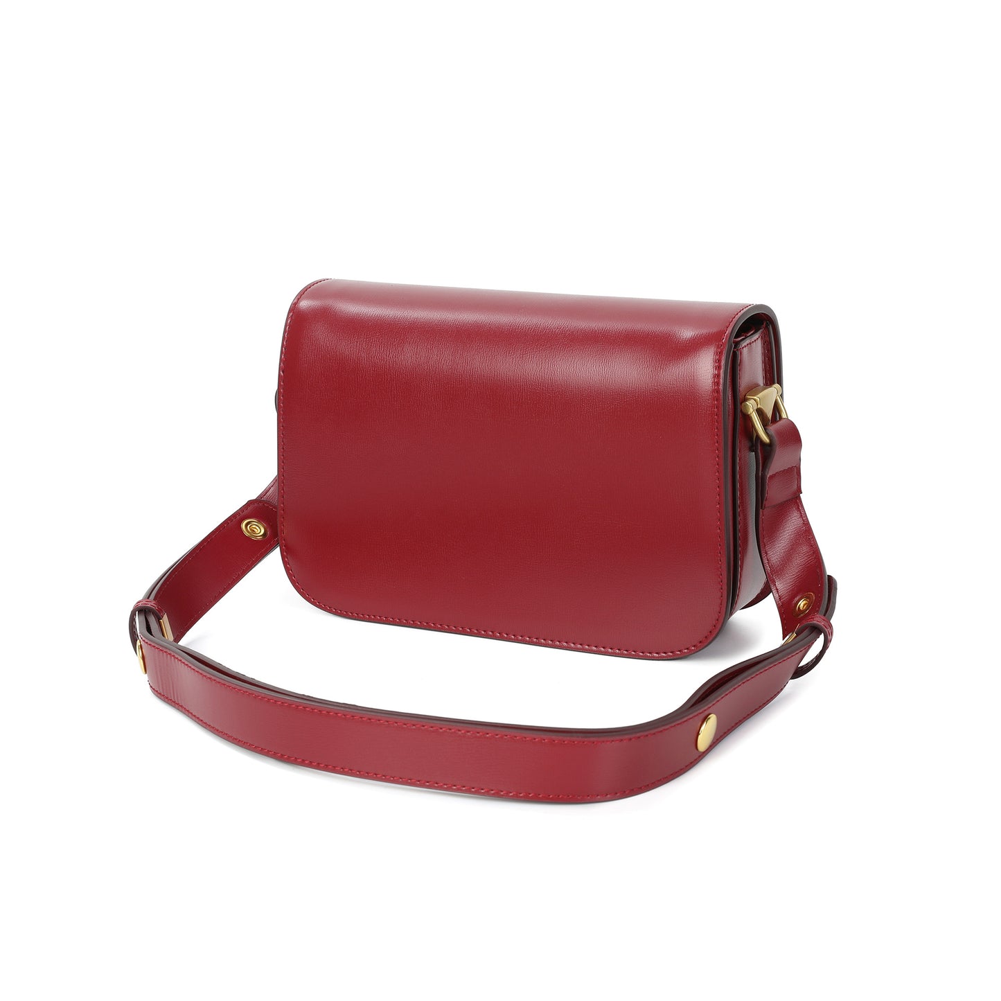 Smooth Leather Flap Crossbody Bag with Statement Turn-Lock Hardware