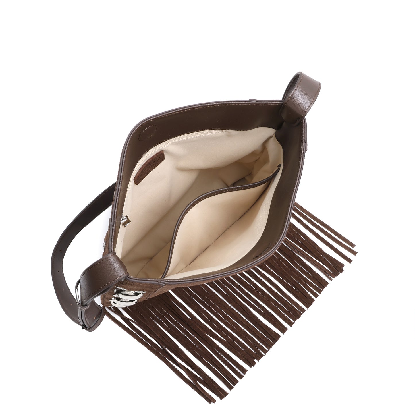 Suede Leather Fringe Crossbody Bag