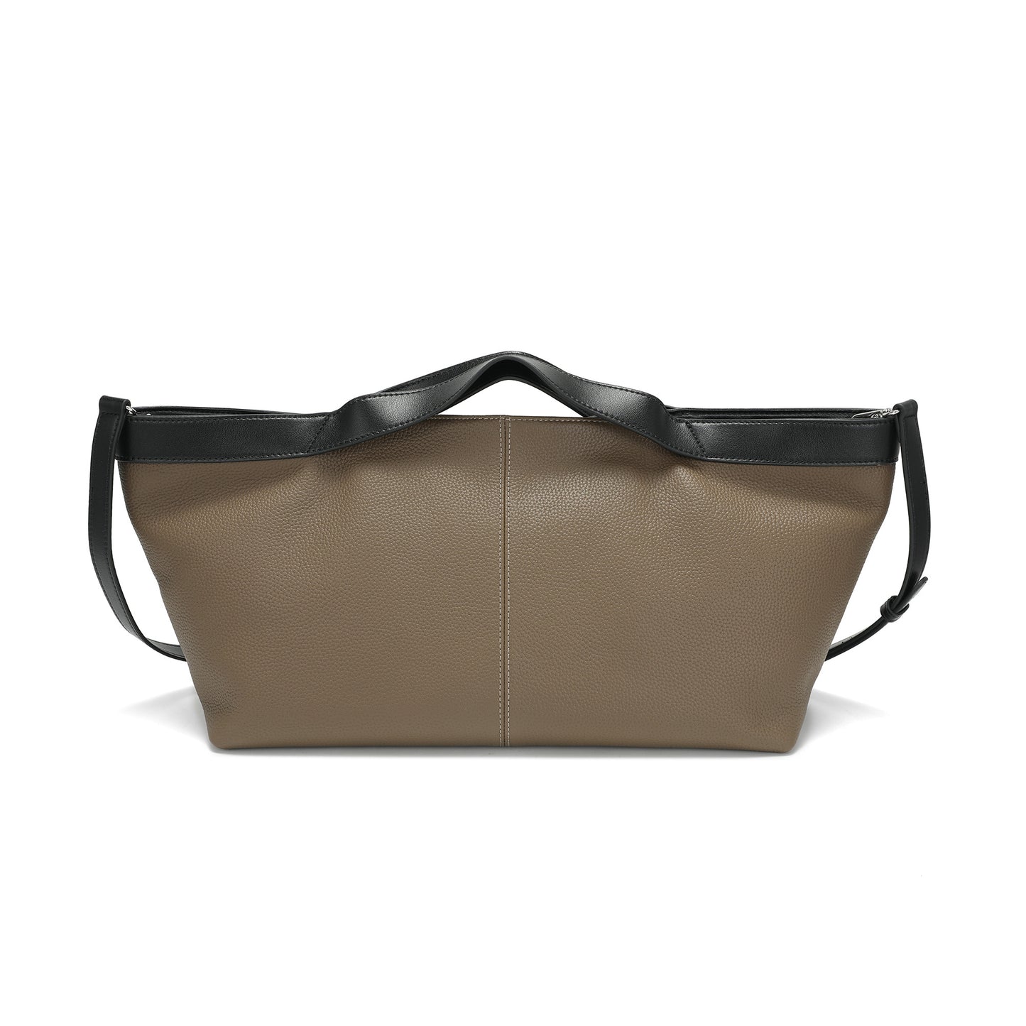 Pebbled Leather Oversized Tote Bag