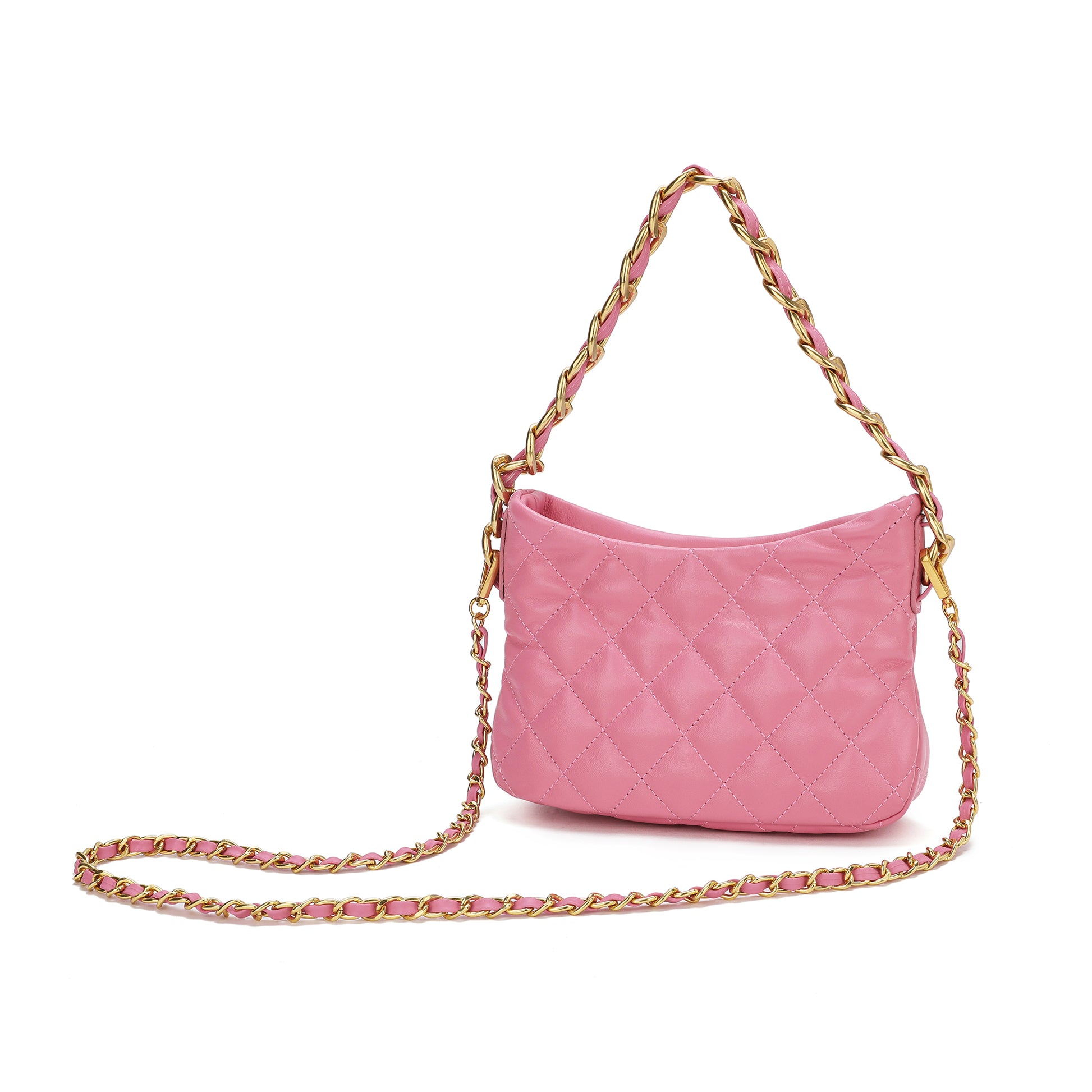 Chanel Pink Quilted Caviar Crossbody Bag