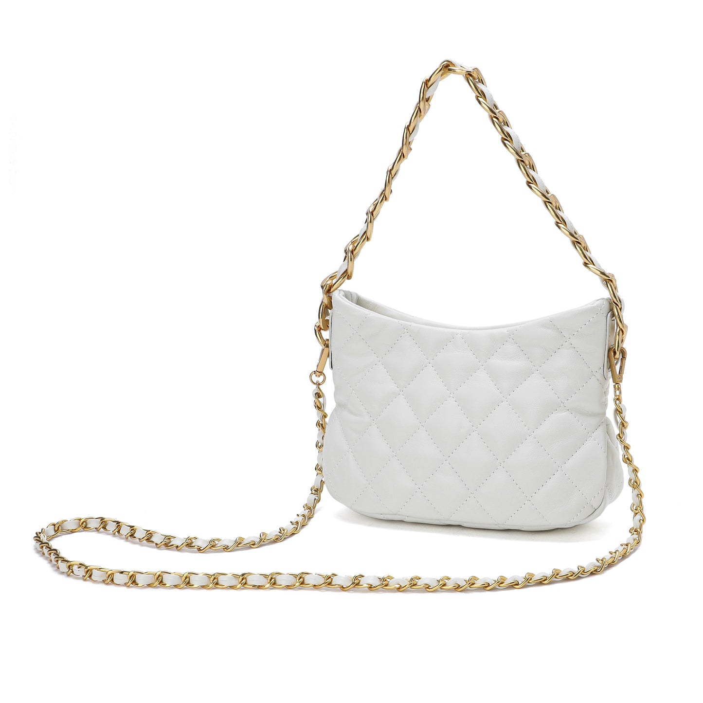 Tiffany & Fred Quilted Sheepskin Leather Crossbody/ Shoulder Bag