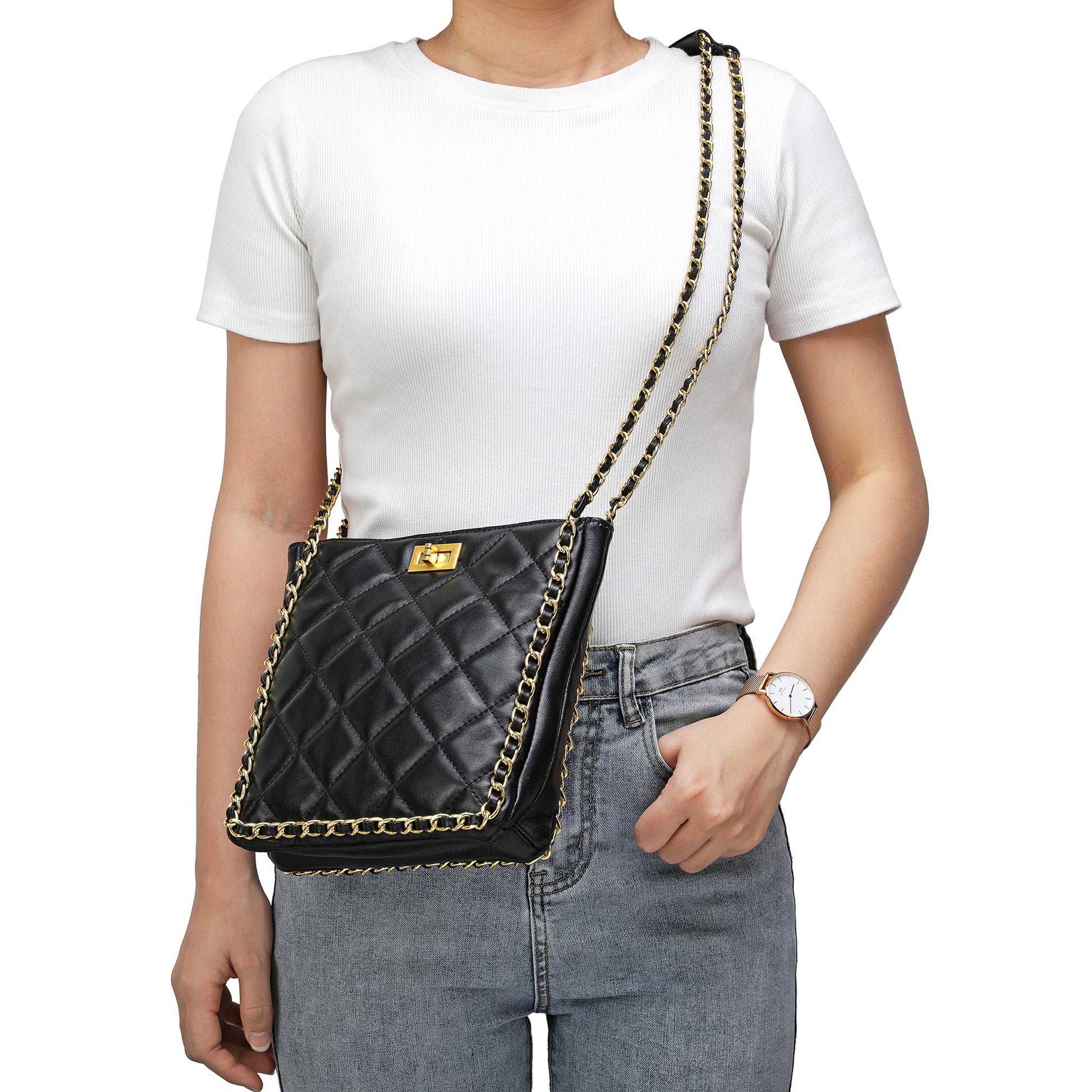 Tiffany & Fred Quilted Sheepskin Leather Crossbody/ Shoulder Bag – Tiffany  & Fred Paris