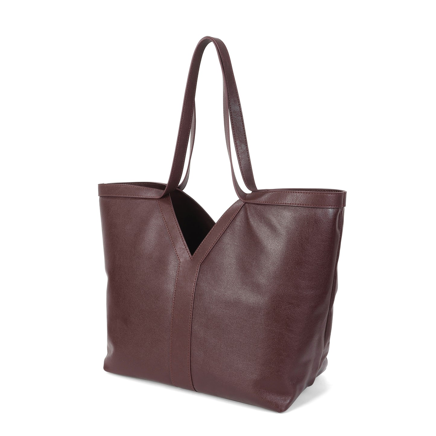 Classic V-Cut Leather Tote