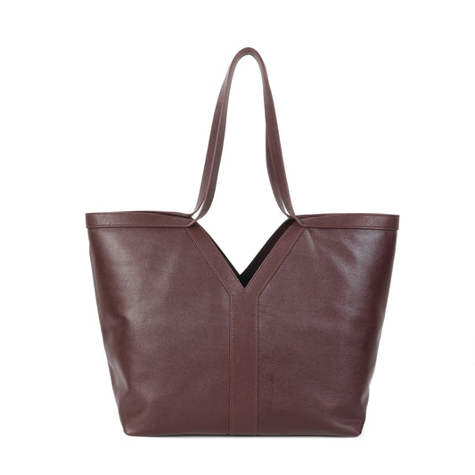 Classic V-Cut Leather Tote