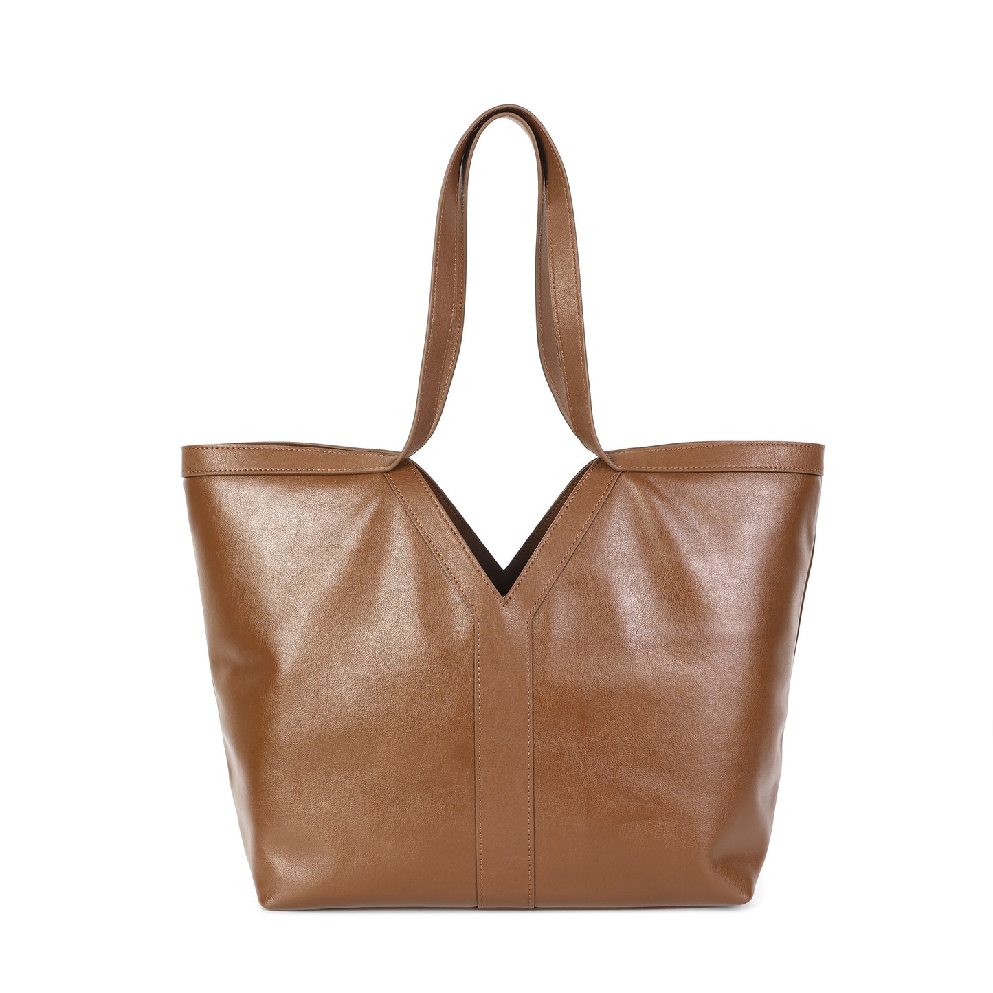 Classic V-Cut Leather Tote