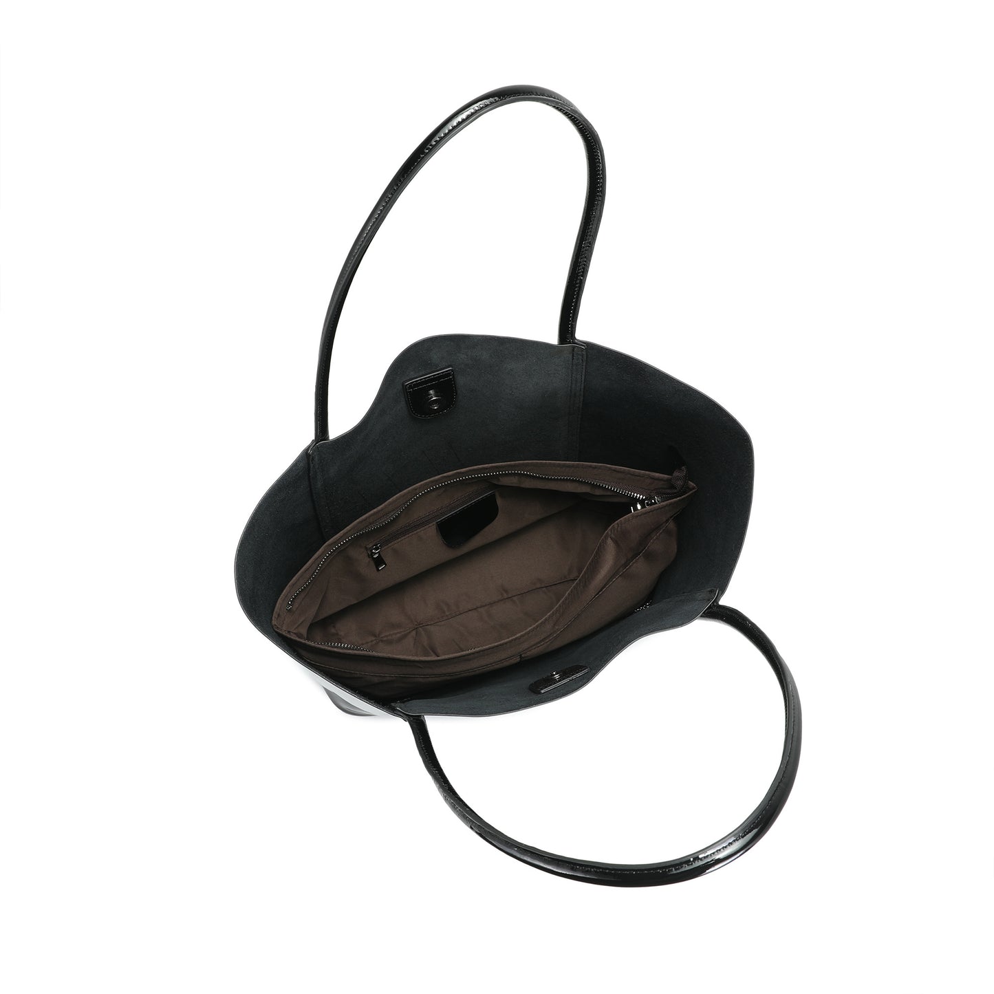 High-Gloss Patent Leather Tote