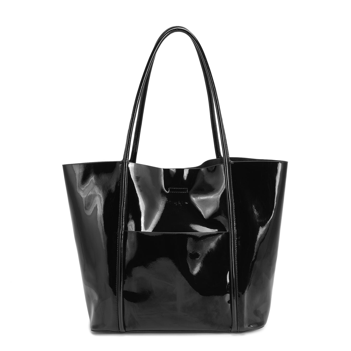 High-Gloss Patent Leather Tote