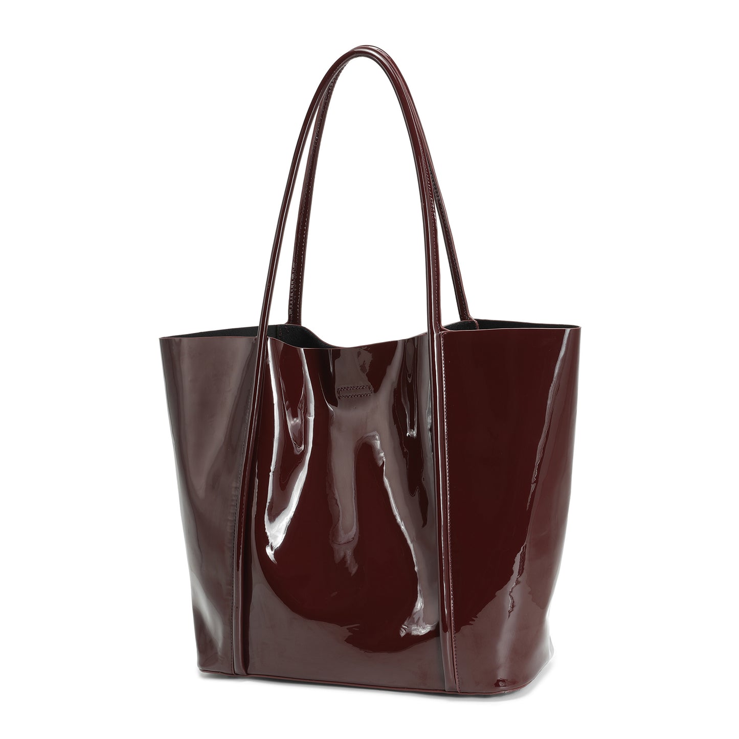 High-Gloss Patent Leather Tote