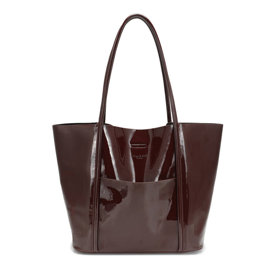 High-Gloss Patent Leather Tote