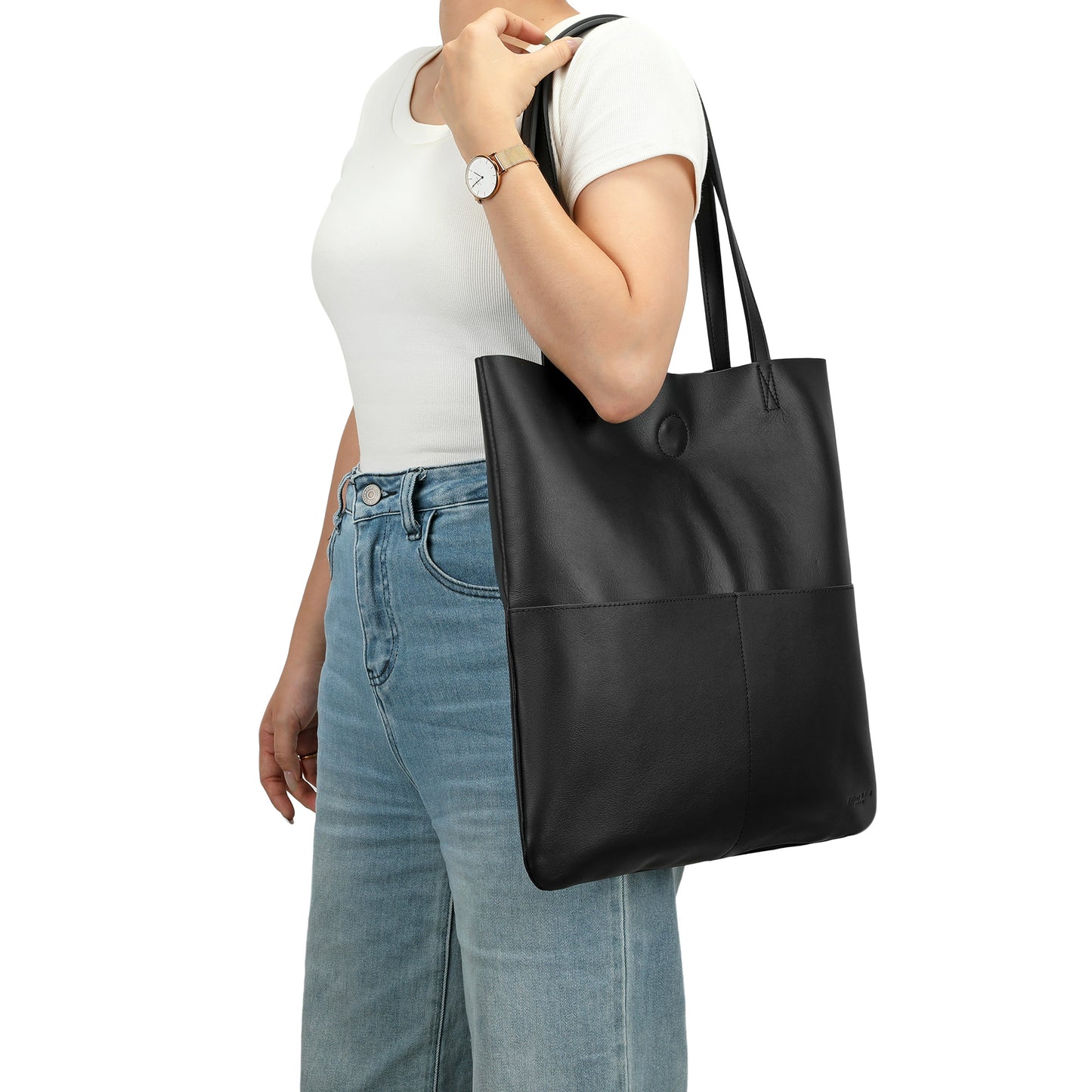 Minimalist Leather Everyday Tote